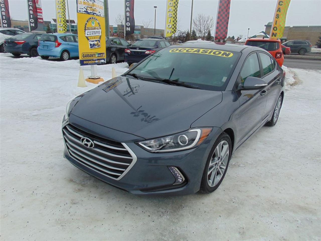 <a href=https://www.hullhyundai.com/occasion/Hyundai-Elantra-2017.html>https://www.hullhyundai.com/occasion/Hyundai-Elantra-2017.html</a>

Gls, Mags, Toit ouvrant, Android auto, cruise control, détecteur angles morts, sièges chauffants arriere et avant, volant chauffant, bluetooth, temperature deux zones, push to start, À VOIR!!!!  Bienvenue au département des véhicules doccasion chez Hull Hyundai. Pourquoi nous choisir?  ? Un inventaire complet remplis de véhicules doccasion certifiés. Vous y trouverez camions, Vus, voitures sports et voitures économiques.  ? Tous nos véhicules sont inspectés en 120 points et entretenus par notre département du service.  ? Nous prenons vos véhicules en échange et nous vous garantissons le meilleur prix sur le marché.  ? Plusieurs programmes de garanties prolongés sont offerts.  ? Rapports CarProof.   ? Des représentants qui travaillent pour vous et qui sont attentifs à vos besoins.   ? Deuxième et troisième chance au crédit.  ? Livraison rapide.  ? À 5 minutes dOttawa et du secteur Gatineau    Welcome to Hull Hyundais used car departement. Why choose us?  ? We have a complete inventory of certified used cars. You will find trucks, SUVs, sports cars and economic cars.  ? All our vehicles are inspected and maintained by our service department.  ? We take all trades and guaranty you the best price for it,  ? We have many extended warrenty options available.  ? We offer CarProof repports.  ? Our sale representatives work for you and for your needs.  ? We offer 2nd and 3rd credit chance.  ? Quick delivery.  ? 5 minutes from Ottawa and from Gatineau