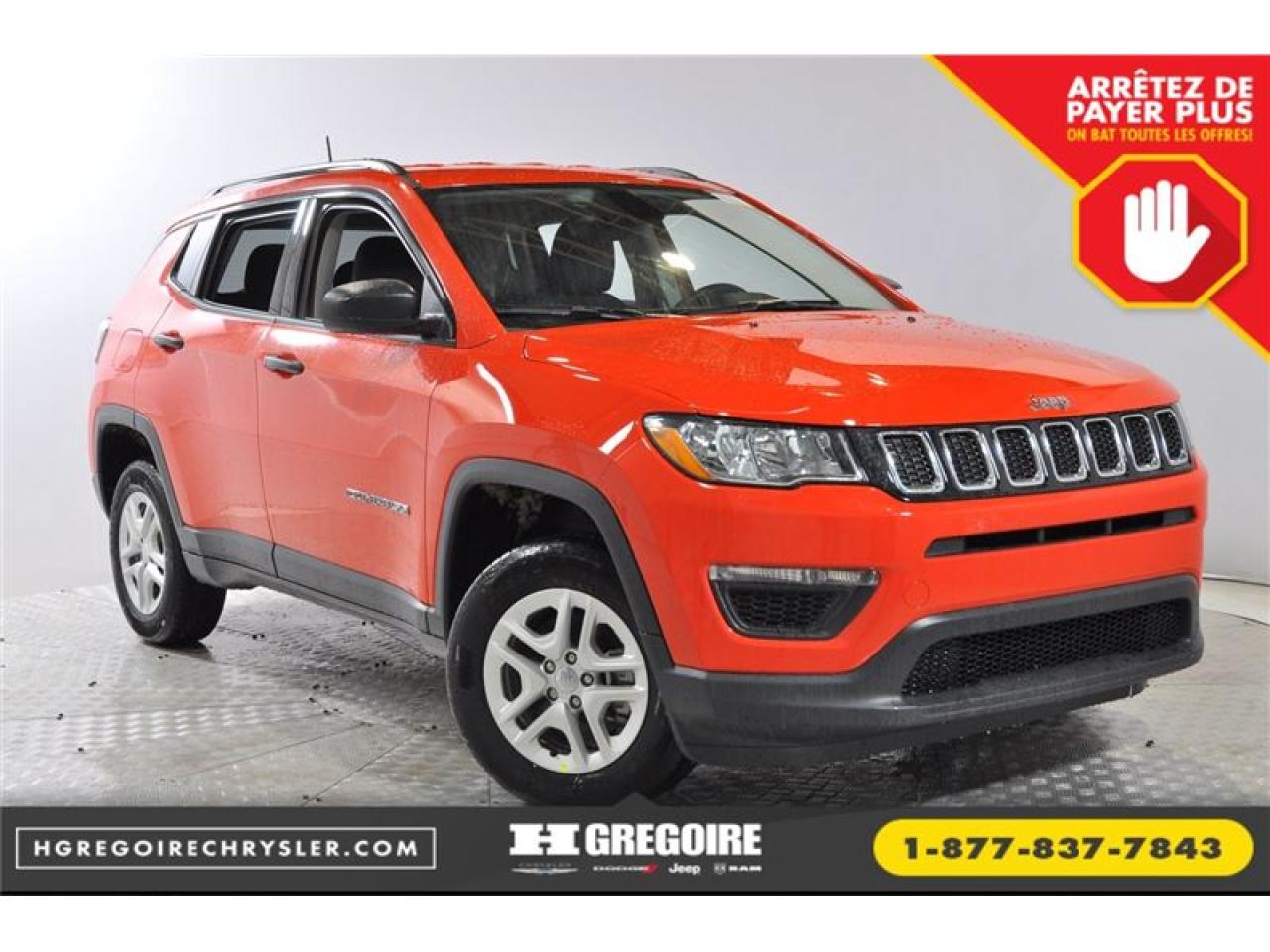 Used 2018 Jeep Compass Sport Awd Banc Ch for sale in St-Jérôme, QC