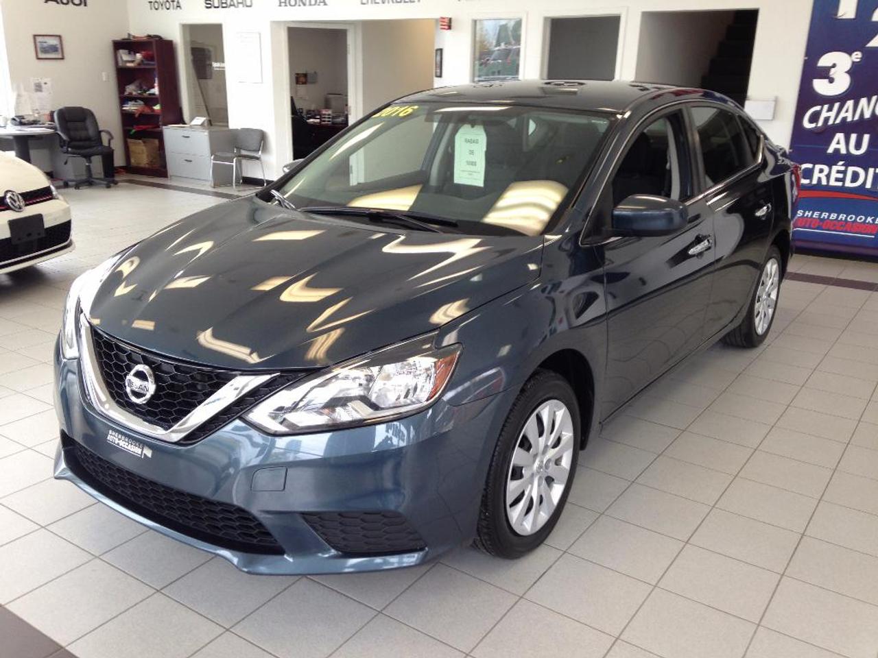 <a href=https://www.sherbrookeautocredit.com/occasion/Nissan-Sentra-2016.html>https://www.sherbrookeautocredit.com/occasion/Nissan-Sentra-2016.html</a>

VÉHICULE JAMAIS ACCIDENTÉ (CARPROOF), SUPER ÉCONOMIQUE ET PROPRE, TOUT ÉQUIPÉ: AIR CLIMATISÉ, RÉGULATEUR DE VITESSE, BLUETOOTH BALANCE DE GARANTIE DE NISSAN VALIDE JUIN 2019 / 60.000 KM ET JUIN 2021 100.000 KM FINANCEMENT SUR PLACE, VENEZ-NOUS RENCONTRER SANS TARDER CHEZ SHERBROOKE AUTO OCCASION !!