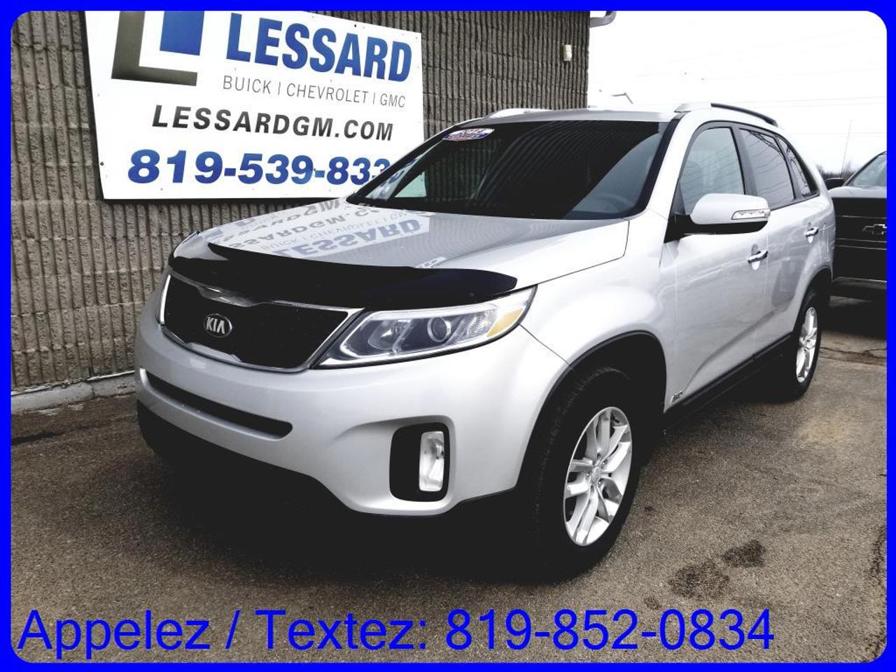 <a href=https://www.lessardgm.com/occasion/Kia-Sorento-2014.html>https://www.lessardgm.com/occasion/Kia-Sorento-2014.html</a>

KIA SORENTO 2014 
-PRISE USB
-BLUETOOTH
-CLIMATISATION 

Chez Lessard Chevrolet Buick GMC, chez nous cest les gens avant tout!
Véhicule doccasion certifié avec inspection de 150 points.
Rapport Carproof . Aucun VGA ou Reconstruit.
Nous donnons plus pour votre échange. 
Assistance routière gratuite. Privilège échange 30 jour /2500km*
Livraison Gratuite partout au Québec.
Spécialiste en 1e, 2e et 3e chance au crédit, 100% Approuvée
Garantie illimitée disponible. Essai routier GRATUIT
Vous êtes de Drummondville, Québec, Montreal, Sherbrooke, Trois-Rivières, Sorel, Nicolet
Appelez-nous sans frais 1-888-376-7968 ou au 819-539-8333
Viens nous voir au 5570 Boulevard Royal Shawinigan
www.lessardgm.com
Texter nous pour plus dinformation 819-852-0834