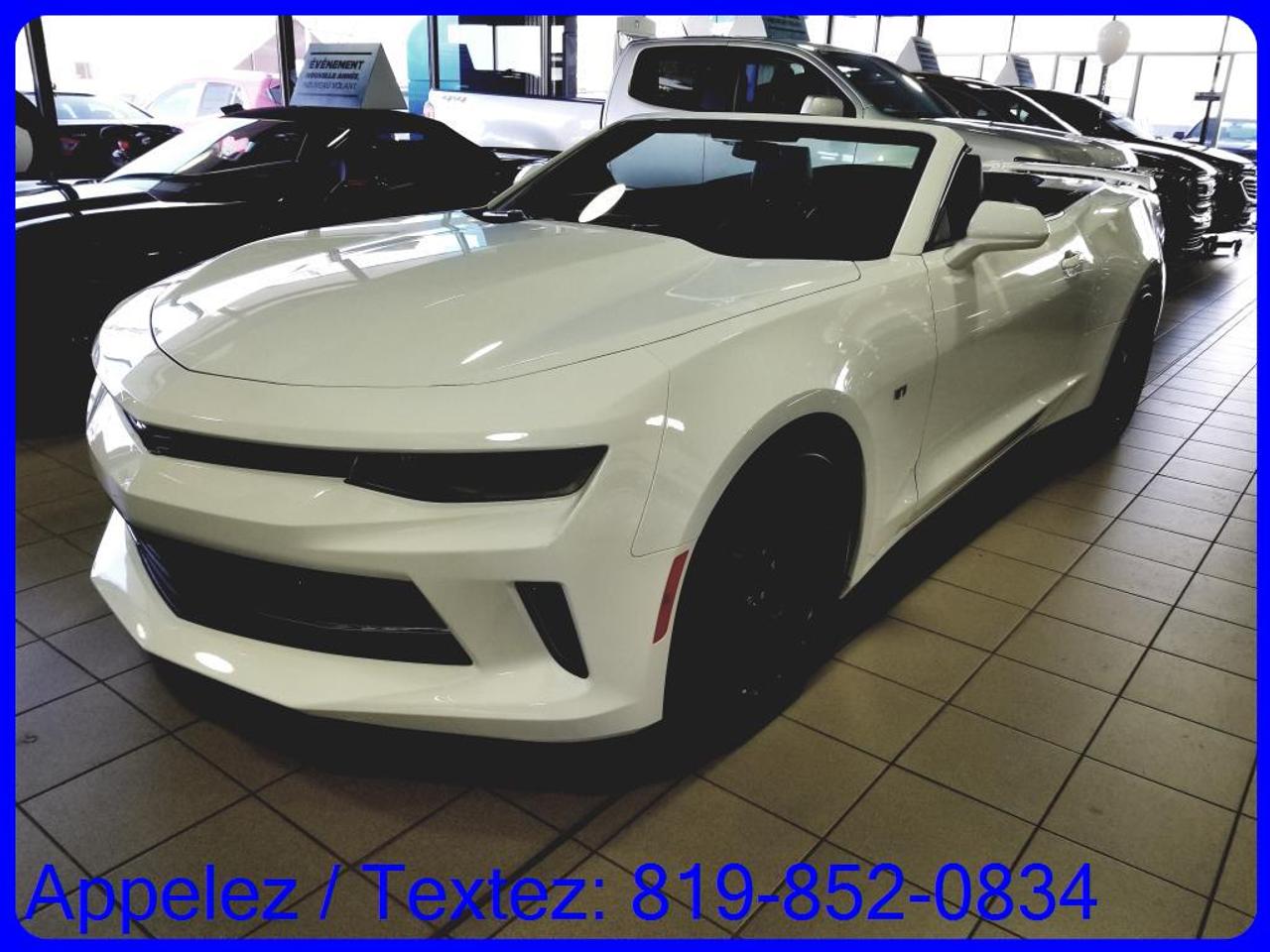 <a href=https://www.lessardgm.com/occasion/Chevrolet-Camaro-2017.html>https://www.lessardgm.com/occasion/Chevrolet-Camaro-2017.html</a>

Chez Lessard Buick Chevrolet  GMC, chez nous cest les gens avant tout!
Véhicule doccasion certifié avec inspection de 150 points.
Rapport Carproof . Aucun VGA ou Reconstruit.
Nous donnons plus pour votre échange. 
Assistance routière gratuite. Privilège échange 30 jour /2500km*
Livraison Gratuite partout au Québec.
Spécialiste en 1e, 2e et 3e chance au crédit, 100% Approuvée
Garantie illimitée disponible. Essai routier GRATUIT
Vous êtes de Drummondville, Québec, Montreal, Sherbrooke, Trois-Rivières, Sorel, Nicolet
Appelez-nous sans frais 1-888-376-7968 ou au 819-539-8333
Viens nous voir au 5570 Boulevard Royal Shawinigan
www.lessardgm.com
Texter nous pour plus dinformation 819-852-0834