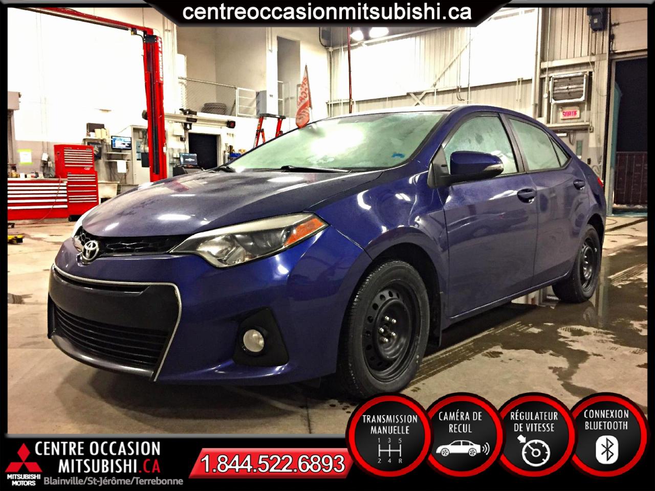 Used 2014 Toyota Corolla S  MANUELLE BLEU BLUETOOTH BAS PRIX for sale in St-Jérôme, QC