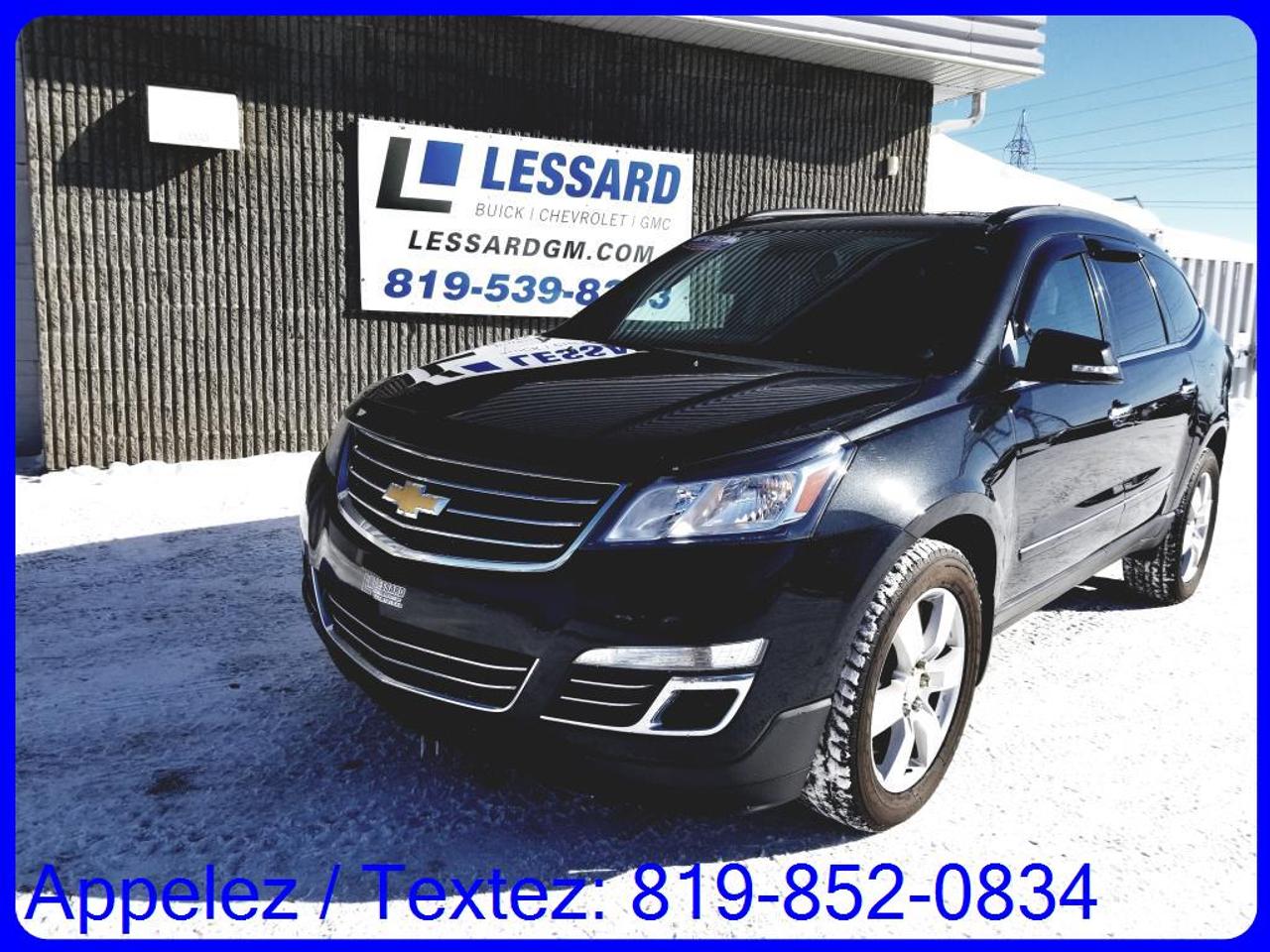 <a href=https://www.lessardgm.com/occasion/Chevrolet-Traverse-2014.html>https://www.lessardgm.com/occasion/Chevrolet-Traverse-2014.html</a>

CHEVROLET TRAVERSE 2014 
-LECTEUR DVD
-CLIMATISATION 2 ZONES
-CAMERA DE RECUL

Chez Lessard Chevrolet Buick GMC, chez nous cest les gens avant tout!
Véhicule doccasion certifié avec inspection de 150 points.
Rapport Carproof . Aucun VGA ou Reconstruit.
Nous donnons plus pour votre échange. 
Assistance routière gratuite. Privilège échange 30 jour /2500km*
Livraison Gratuite partout au Québec.
Spécialiste en 1e, 2e et 3e chance au crédit, 100% Approuvée
Garantie illimitée disponible. Essai routier GRATUIT
Vous êtes de Drummondville, Québec, Montreal, Sherbrooke, Trois-Rivières, Sorel, Nicolet
Appelez-nous sans frais 1-888-376-7968 ou au 819-539-8333
Viens nous voir au 5570 Boulevard Royal Shawinigan
www.lessardgm.com
Texter nous pour plus dinformation 819-852-0834