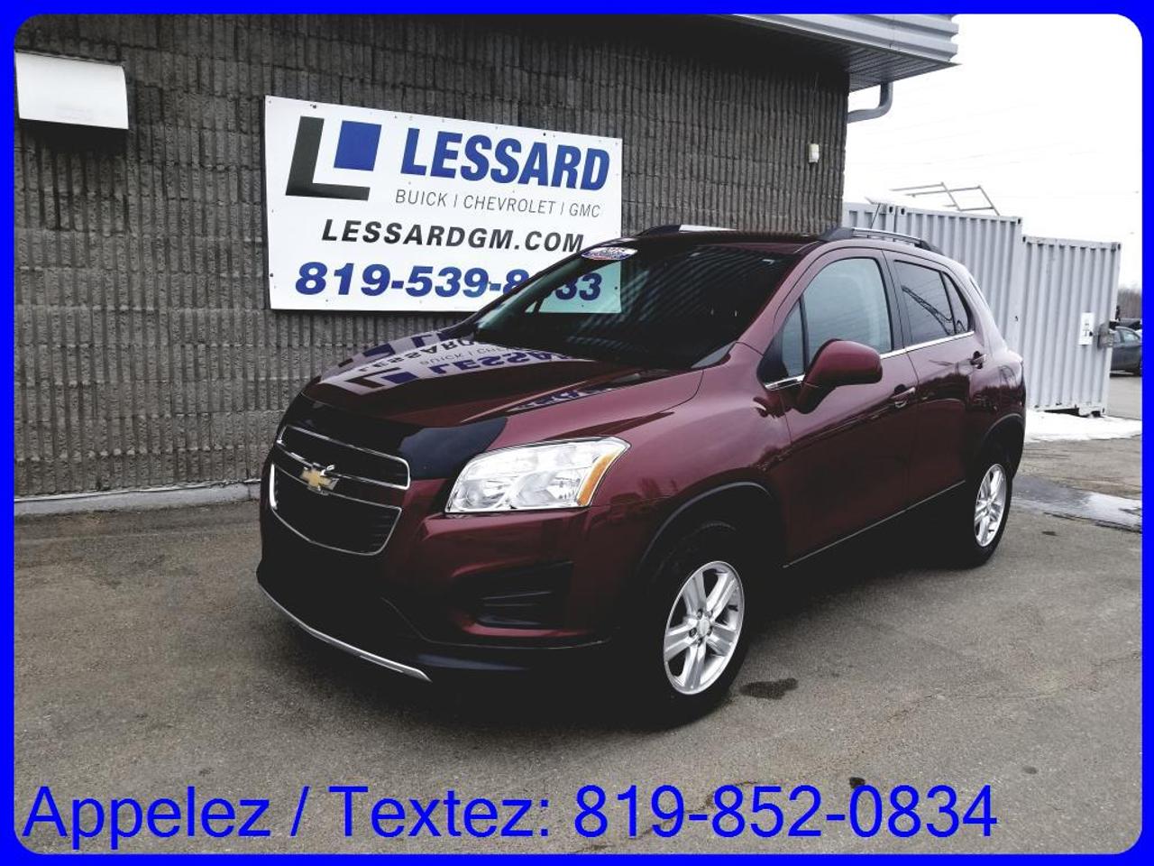 <a href=https://www.lessardgm.com/occasion/Chevrolet-Trax-2015.html>https://www.lessardgm.com/occasion/Chevrolet-Trax-2015.html</a>

CHEVROLET TRAX 2015
-CLIMATISATION 
-BLUETOOTH
-ON STAR 

Chez Lessard Buick Chevrolet  GMC, chez nous cest les gens avant tout!
Véhicule doccasion certifié avec inspection de 150 points.
Rapport Carproof . Aucun VGA ou Reconstruit.
Nous donnons plus pour votre échange. 
Assistance routière gratuite. Privilège échange 30 jour /2500km*
Livraison Gratuite partout au Québec.
Spécialiste en 1e, 2e et 3e chance au crédit, 100% Approuvée
Garantie illimitée disponible. Essai routier GRATUIT
Vous êtes de Drummondville, Québec, Montreal, Sherbrooke, Trois-Rivières, Sorel, Nicolet
Appelez-nous sans frais 1-888-376-7968 ou au 819-539-8333
Viens nous voir au 5570 Boulevard Royal Shawinigan
www.lessardgm.com
Texter nous pour plus dinformation 819-852-0834