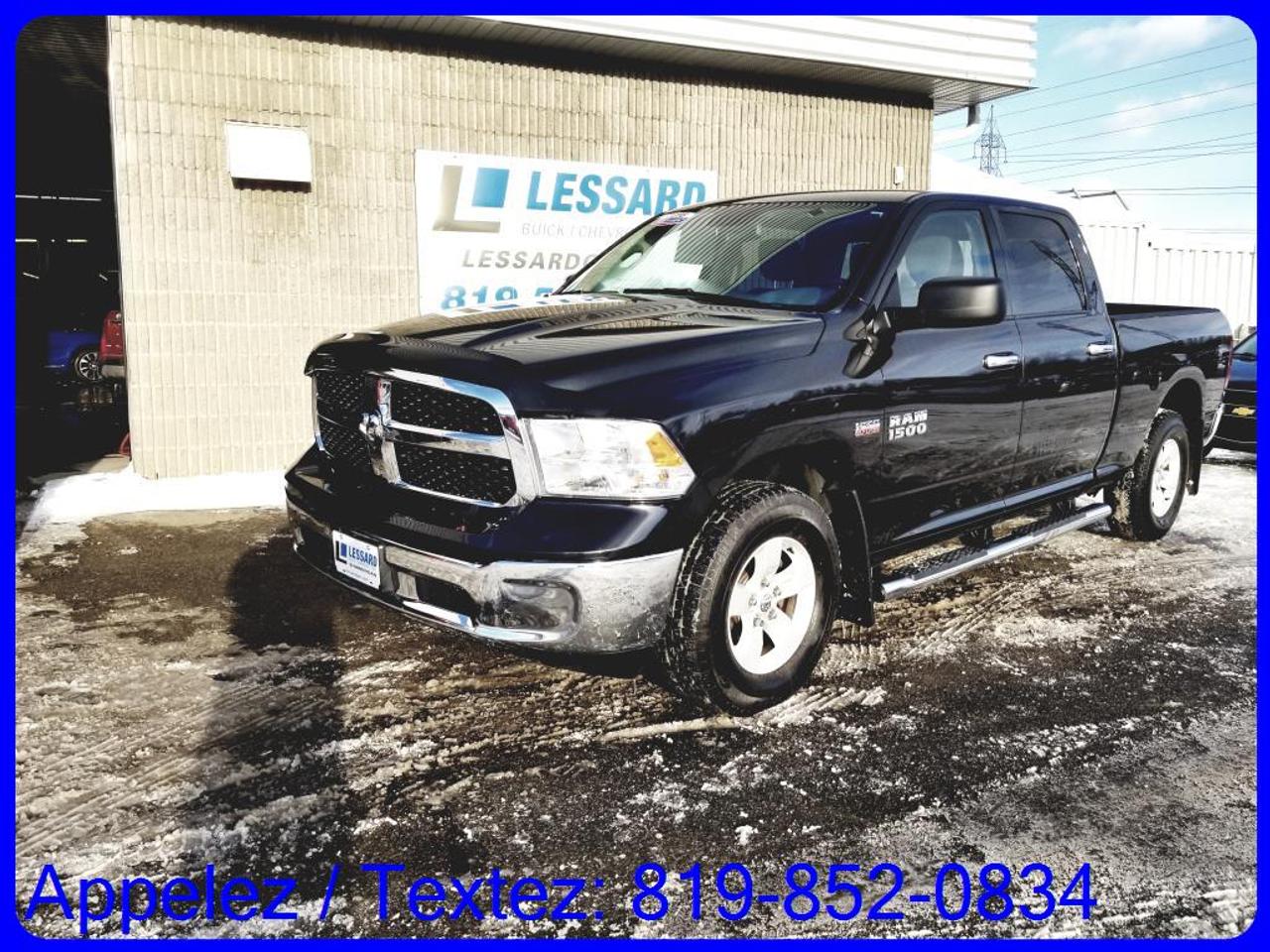<a href=https://www.lessardgm.com/occasion/RAM-1500-2016.html>https://www.lessardgm.com/occasion/RAM-1500-2016.html</a>

RAM 1500 2016
-REGULATEUR DE VITESSE
-4X4 ELECTRONIQUE
-ECRAN TACTILE

Chez Lessard Chevrolet Buick GMC, chez nous cest les gens avant tout!
Véhicule doccasion certifié avec inspection de 150 points.
Rapport Carproof . Aucun VGA ou Reconstruit.
Nous donnons plus pour votre échange. 
Assistance routière gratuite. Privilège échange 30 jour /2500km*
Livraison Gratuite partout au Québec.
Spécialiste en 1e, 2e et 3e chance au crédit, 100% Approuvée
Garantie illimitée disponible. Essai routier GRATUIT
Vous êtes de Drummondville, Québec, Montreal, Sherbrooke, Trois-Rivières, Sorel, Nicolet
Appelez-nous sans frais 1-888-376-7968 ou au 819-539-8333
Viens nous voir au 5570 Boulevard Royal Shawinigan
www.lessardgm.com
Texter nous pour plus dinformation 819-852-0834