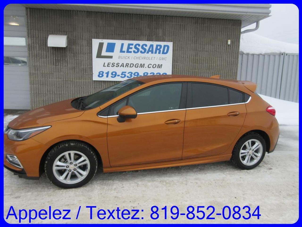 <a href=https://www.lessardgm.com/occasion/Chevrolet-Cruze-2017.html>https://www.lessardgm.com/occasion/Chevrolet-Cruze-2017.html</a>

CHEVROLET CRUZE 2017
-CAMERA DE RECUL 
-BLUETOOTH
-REGULATEUR DE VITESSE 

Chez Lessard Chevrolet Buick GMC, chez nous cest les gens avant tout!
Véhicule doccasion certifié avec inspection de 150 points.
Rapport Carproof . Aucun VGA ou Reconstruit.
Nous donnons plus pour votre échange. 
Assistance routière gratuite. Privilège échange 30 jour /2500km*
Livraison Gratuite partout au Québec.
Spécialiste en 1e, 2e et 3e chance au crédit, 100% Approuvée
Garantie illimitée disponible. Essai routier GRATUIT
Vous êtes de Drummondville, Québec, Montreal, Sherbrooke, Trois-Rivières, Sorel, Nicolet
Appelez-nous sans frais 1-888-376-7968 ou au 819-539-8333
Viens nous voir au 5570 Boulevard Royal Shawinigan
www.lessardgm.com
Texter nous pour plus dinformation 819-852-0834