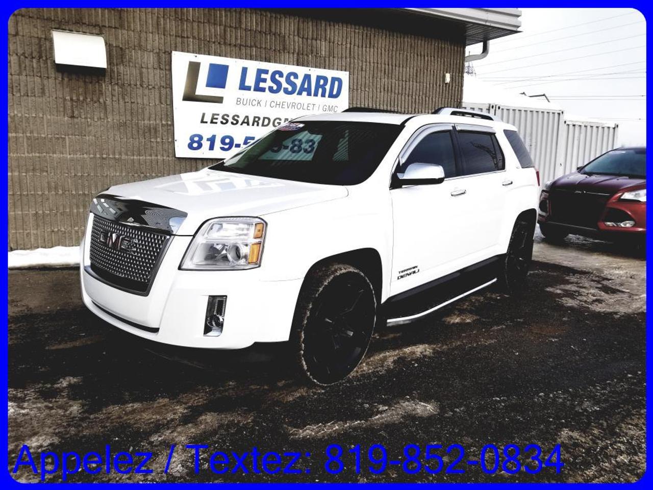 <a href=https://www.lessardgm.com/occasion/GMC-Terrain-2014.html>https://www.lessardgm.com/occasion/GMC-Terrain-2014.html</a>

GMC TERRAIN 2014
-CUIR
-TOIT OUVRANT
-SIEGE CHAUFFANT 

Chez Lessard Chevrolet Buick GMC, chez nous cest les gens avant tout!
Véhicule doccasion certifié avec inspection de 150 points.
Rapport Carproof . Aucun VGA ou Reconstruit.
Nous donnons plus pour votre échange. 
Assistance routière gratuite. Privilège échange 30 jour /2500km*
Livraison Gratuite partout au Québec.
Spécialiste en 1e, 2e et 3e chance au crédit, 100% Approuvée
Garantie illimitée disponible. Essai routier GRATUIT
Vous êtes de Drummondville, Québec, Montreal, Sherbrooke, Trois-Rivières, Sorel, Nicolet
Appelez-nous sans frais 1-888-376-7968 ou au 819-539-8333
Viens nous voir au 5570 Boulevard Royal Shawinigan
www.lessardgm.com
Texter nous pour plus dinformation 819-852-0834