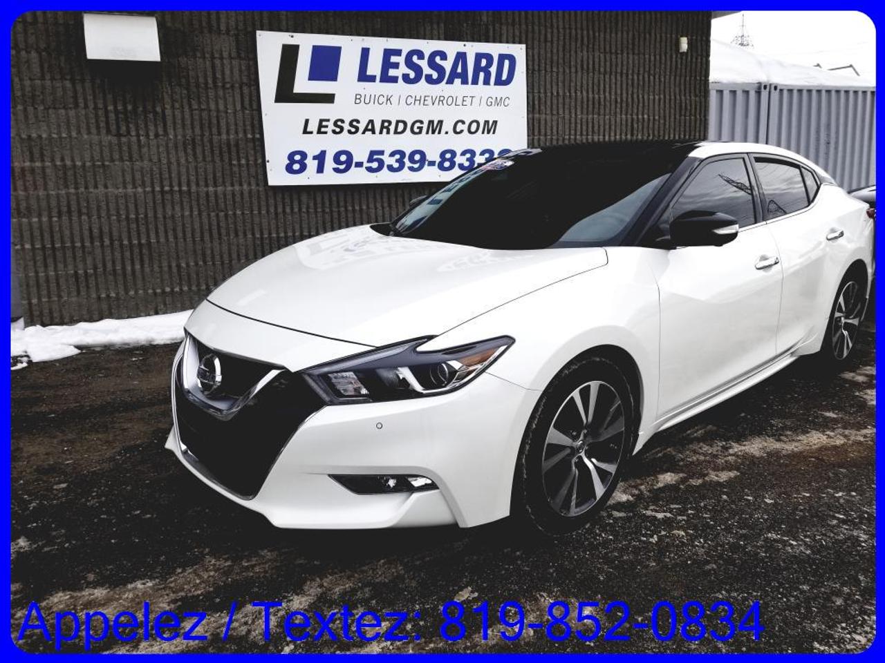 <a href=https://www.lessardgm.com/occasion/Nissan-Maxima-2016.html>https://www.lessardgm.com/occasion/Nissan-Maxima-2016.html</a>

NISSAN MAXIMA 2016
-TOIT PANORAMIQUE
-NAVIGATION 
-DETECTION ANGLE MORT 

Chez Lessard Chevrolet Buick GMC, chez nous cest les gens avant tout!
Véhicule doccasion certifié avec inspection de 150 points.
Rapport Carproof . Aucun VGA ou Reconstruit.
Nous donnons plus pour votre échange. 
Assistance routière gratuite. Privilège échange 30 jour /2500km*
Livraison Gratuite partout au Québec.
Spécialiste en 1e, 2e et 3e chance au crédit, 100% Approuvée
Garantie illimitée disponible. Essai routier GRATUIT
Vous êtes de Drummondville, Québec, Montreal, Sherbrooke, Trois-Rivières, Sorel, Nicolet
Appelez-nous sans frais 1-888-376-7968 ou au 819-539-8333
Viens nous voir au 5570 Boulevard Royal Shawinigan
www.lessardgm.com
Texter nous pour plus dinformation 819-852-0834



















































































































































































































































































































































































































































































































































































































































































































































































































































































































Chauffe-moteur























Système ON-STAR




















Radio satellite

























































































Dégivreur de lunette arrière














Port USB