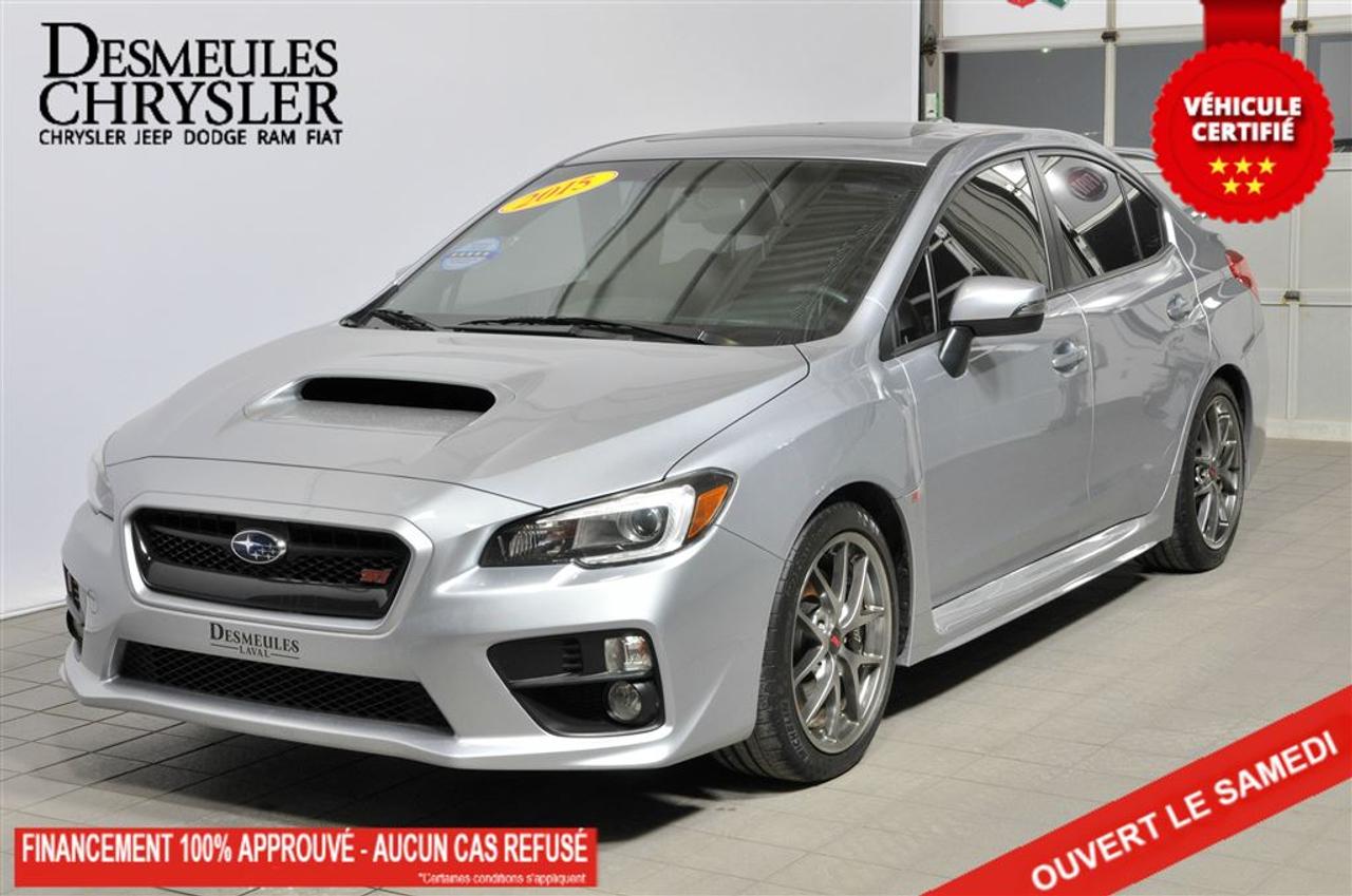 <a href=https://www.desmeules.ca/occasion/Subaru-WRX_STI-2015.html>https://www.desmeules.ca/occasion/Subaru-WRX_STI-2015.html</a>

VÉHICULE LOCAL - EditionSTI Sport-Tech, Aileron, Air climatisé, Caméra de recul, Connectivité Bluetooth, Jantes aluminium (18), Freins ABS, Coussins gonflables doubles & latéraux, Intérieur en cuir, Phares au LED / xénon, Miroirs électriques chauffants, Moteur 2.5 litres Turbo, Toit ouvrant assisté, Vitres électriques, Sièges électriques et chauffants, Verrouillage électrique, Contrôle de traction, Régulateur de vitesse, Système de navigation (GPS), Traction intégrale (AWD), Volant ajustable, Audio haut de gamme.      LOCAL VEHICLE - STI edition sport tech, spolier, AC, back up camera, bluetooth, 18 alloy wheels, abs, airbags front and side, leather interior, LED headlamps, power side mirrors heated, 2.5L engine turbo, sunroof, power windows, heated front seats, power locks, traction control cruise control, gps, awd, high-end audio          ******************************SERVICE OFFERT EN FRANÇAIS, ANGLAIS, ARABE, CRÉOLE, ESPAGNOL, ITALIEN ET PORTUGAIS *** LIVRAISON LE JOUR MÊME *** NOUS SOMMES OUVERT LE SAMEDI *** FINANCEMENT APPROUVÉ À 100% - AUCUN CAS REFUSÉ! - 1, 2, 3 CHANCE AU CRÉDIT! APPROBATION ET LIVRAISON RAPIDE! *** RAPPORT CARPROOF DISPONIBLE! *** TOUS NOS VÉHICULES SONT CERTIFIÉ DESMEULES CHRYSLER *** MANDATAIRE DE LA SAAQ ******************************          ****************************** FAST DELIVERY *** WE ARE OPEN ON SATURDAY *** EASY FINANCING 100% APPROVALS! - 1, 2, 3 TYPE OF CREDITS! FAST APPROVAL AND DELIVERY! *** CARPROOF REPORT AVAILABLE! *** ALL OUR VEHICLES ARE DESMEULES CHRYSLER CERTIFIED*** WE SERVE YOU IN ENGLISH, FRENCH, ARABIC, CREOLE, SPANISH ITALIAN AND PORTUGUESE*** WE SERVE THE FOLLOWING COMUNITIES: Montréal, Laval, Sainte Adèle, Saint Sauveur, Mirabel, Saint Jérôme, Prevost, Sainte-Anne-des-lacs, Piedmont, Blainville, Boisbriand, Saint Eustache, Mascouche, Bois des Fillion, Sainte Thérèse, Lachute. *** LOCATION: 3500 Autoroute 440, Laval, QC (H7T 0A9). Pour de linformations contactez-nous au 1 (844) 371-0126