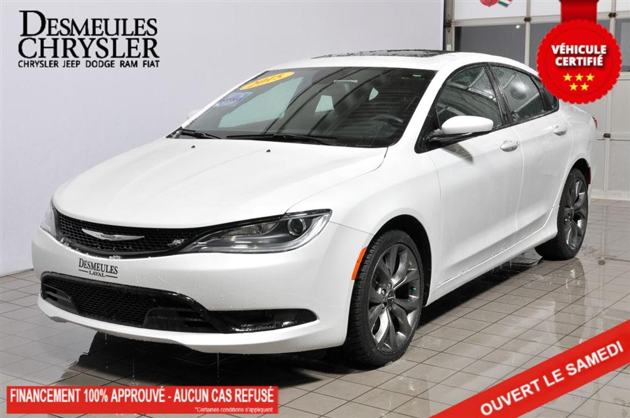 <a href=https://www.desmeules.ca/occasion/Chrysler-200-2015.html>https://www.desmeules.ca/occasion/Chrysler-200-2015.html</a>

VÉHICULE LOCAL - JAMAIS ACCIDENTÉ - MOTEUR 3.6L V6, TRANSMISSION 9 VITESSES AUTOMATIQUE, SIÈGES VENTILES ET CHAUFFANTS, SIÈGES CONDUCTEUR ET PASSAGER A RÉGLAGE ELECTRIQUE, RADIO SIRIUS MX, VOLANT GAINE EN CUIR, VOLANT CHAUFFANT, TOIT OUVRANT, 9 HAUT PARLEURS, AMPLIFICATEUR 506 WATTS, CAMERA RECUL, DÉMARREUR A DISTANCE, CLIMATISATION BI-ZONE, RADIO UCONNECT ECRAN 8.4, GPS, RÉTROVISEUR ATTÉNUATION AUTOMATIQUE, MAGS 19 HYPER NOIR.      ********************      LOCAL VEHICLE - NO ACCIDENTS - 3.6L V6 ENGINE, 9 SPEED AUTOMATIC TRANSMISSION, FRONT HEATED AND VENTILATED SEATS, POWER DRIVER AND PASSENGER SEAT, SIRIUSXM RADIO, LEATHER WRAPPED STEERING WHEEL, HEATED STEERING WHEEL, SUNROOF, 9 SPEAKERS, 506 WATTS RADIO AMP, BACK UP CAMERA, REMOTE STARTER, DUAL CLIMATE CONTROL, UCONNECT RADIO WITH 8.4 DISPLAY, GPS, AUTO DIMMING REARVIEW MIRROR, 19 ALLOY WHEELS HYPER BLACK.      ******************************SERVICE OFFERT EN FRANÇAIS, ANGLAIS, ARABE, CRÉOLE, ESPAGNOL, ITALIEN ET PORTUGAIS *** LIVRAISON LE JOUR MÊME *** NOUS SOMMES OUVERT LE SAMEDI *** FINANCEMENT APPROUVÉ À 100% - AUCUN CAS REFUSÉ! - 1, 2, 3 CHANCE AU CRÉDIT! APPROBATION ET LIVRAISON RAPIDE! *** RAPPORT CARPROOF DISPONIBLE! *** TOUS NOS VÉHICULES SONT CERTIFIÉ DESMEULES CHRYSLER *** MANDATAIRE DE LA SAAQ ******************************          ****************************** FAST DELIVERY *** WE ARE OPEN ON SATURDAY *** EASY FINANCING 100% APPROVALS! - 1, 2, 3 TYPE OF CREDITS! FAST APPROVAL AND DELIVERY! *** CARPROOF REPORT AVAILABLE! *** ALL OUR VEHICLES ARE DESMEULES CHRYSLER CERTIFIED*** WE SERVE YOU IN ENGLISH, FRENCH, ARABIC, CREOLE, SPANISH ITALIAN AND PORTUGUESE*** WE SERVE THE FOLLOWING COMUNITIES: Montréal, Laval, Sainte Adèle, Saint Sauveur, Mirabel, Saint Jérôme, Prevost, Sainte-Anne-des-lacs, Piedmont, Blainville, Boisbriand, Saint Eustache, Mascouche, Bois des Fillion, Sainte Thérèse, Lachute. *** LOCATION: 3500 Autoroute 440, Laval, QC (H7T 0A9). Pour de linformations contactez-nous au 1 (844) 371-0126