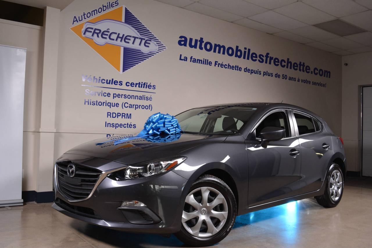 <a href=https://www.automobilesfrechette.com/occasion/Mazda-3-2015.html>https://www.automobilesfrechette.com/occasion/Mazda-3-2015.html</a>

* Inspection complète et esthétique inclus * Un seul propriétaire * CarProof : Aucun accident * Mazda3 Sport Hayon * Transmission automatique 6 vitesses #SkyActiv# * Traction avant * Moteur I4 SkyActiv-G 2.0L * Roues 16 * #Climatisation# * #Bluetooth# * Lecteur CD * Prise auxiliaire * Port USB * Démarrage sans-clé * Financement disponible * Financement commercial disponible  

* www.automobilesfrechette.com 

* Nous expédions à travers le Canada 

* La famille Fréchette à votre service depuis 59 ans... Partez confiant, roulez longtemps!