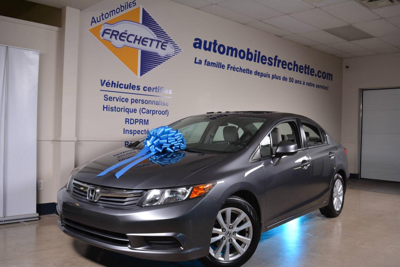 Used 2012 Honda Civic EX Berline Auto 1.8L Bluetooth Mags Toit for sale in Laval, QC
