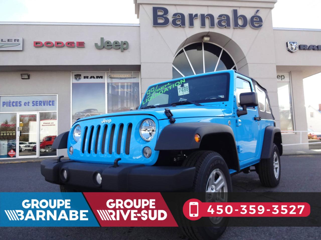 Used 2017 Jeep Wrangler SPORT for sale in Napierville, QC