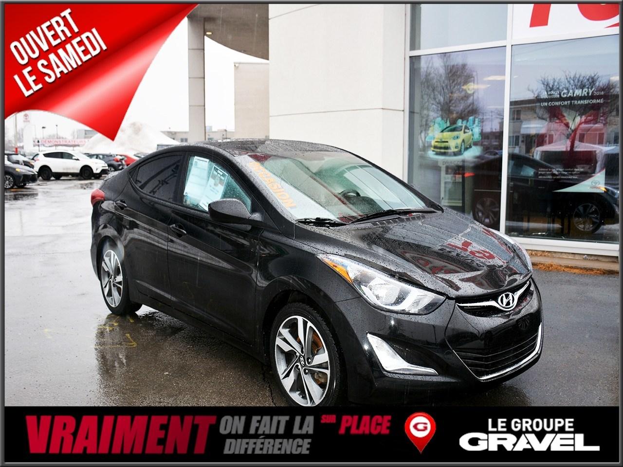 <a href=https://www.graveltoyota.com/occasion/Hyundai-Elantra-2015.html>https://www.graveltoyota.com/occasion/Hyundai-Elantra-2015.html</a>

Jamais Accidenté ! TOIT OUVRANT - SIÈGES CHAUFFANT - BLUETOOTH - MAGS - FOGS - Condition générale exceptionnelle et l`inspection certifiée de TOYOTA est complétée. 2e ET 3e CHANCE AU CRÉDIT SUR PLACE. Ouvert le samedi de 10h / 16h. Véhicules doccasion certifiés en plus de 100 points mécanique et esthétique. Un rapport CARPROOF sans frais supplémentaire!GRAVEL TOYOTA ST-LÉONARD fait vraiment la différence sur place, venez nous mettre au défi. www.gravelauto.com.GRAVEL TOYOTA ST-LÉONARD na quun seul but, celui de donner le meilleur service après-vente et les meilleurs prix. Tous nos véhicules sont inspectés, certifiés en 100 points et chez GRAVEL TOYOTA ST-LÉONARD, on ne lésine pas avec la sécurité. Venez constater par vous-même la qualité de tous nos véhicules d`occasion. LE GROUPE GRAVEL, DEPUIS 1952 Pour un service sans limite! www.gravelauto.com.Nous répondons aux demandes dinformations par courriel 7/7 jours. //////////////////////////////////////////////////////////////////////////////////////////////////////////////////////////////////////////////////////////Never been accidented! Only one owner ! Great overall condition and certified Toyota inspection completed. 2nd and 3rd chance credit available. Open on Saturdays from 10am to 4pm. Certified used vehicles with 100 point mechanical inspections. Carproof at no extra cost! GRAVEL TOYOTA ST-LÉONARD has one main goal : to give the best customer service with the best prices. Our dedicated sales team at GRAVEL TOYOTA ST-LÉONARD will make your car shopping experience a dream. Come see us at GRAVEL TOYOTA ST-LÉONARD.Le Groupe Gravel, in business since 1952....For a service with no limits: www.gravelauto.com. We will respond to your questions 7/7 days. Vehicles can be delivered anywhere in Quebec