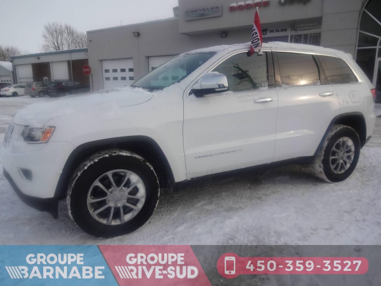 <a href=https://www.barnabe.ca/occasion/Jeep-Grand_Cherokee-2016.html>https://www.barnabe.ca/occasion/Jeep-Grand_Cherokee-2016.html</a>

JEEP GRAND CHEROKEE 2016 LIMITED 4X4 

~ IMPECCABLE ~ 
~JAMAIS ACCIDENTÉ ~  

SIÈGES CHAUFFANTS EN CUIR,
RÉGULATEUR DE VITESSE, 
BLUETOOTH, 
TOIT,
CAMÉRA DE RECUL,
AUTOMATIQUE, 
COMMANDES AUDIO SUR LE VOLANT,
ET BIEN PLUS!! 

WOW! A NE PAS MANQUER! 

CE GRAND CHEROKEE RECONNU POUR SON MOTEUR DE 3.6L DÉVELOPPE PLUS DE 290 CHEVAUX ET 260 LBS DE COUPLE !! SA FINITION INTÉRIEUR DE POINTE AINSI QUE SON NIVEAU DE TECHNOLOGIE AVANCÉE FONT DE CE VUS LUN DES PLUS LUXUEUX ET ERGONOMIQUE !! PASSEZ DÈS AUJOURDHUI POUR EN FAIRE LESSAI ROUTIER!! IL EN VAUT LE DÉTOUR!!

PRIX ÉTABLI AVEC UN FINANCEMENT À TAUX RÉGULIER! ~1ERE, 2E ET 3E CHANCE AU CRÉDIT!! AUCUN CAS REFUSÉ!! FINANCEMENT ET GARANTIE DISPONIBLE SUR PLACE!! NOUS REPRENONS TOUS VOS ÉCHANGES, MOTO - VTT - BATEAU - ROULOTTE - MOTORISÉ!!