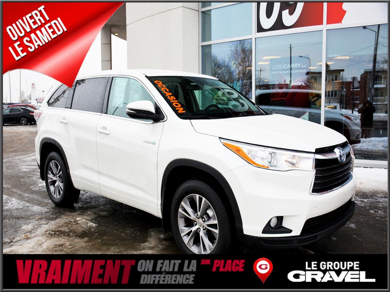 <a href=https://www.graveltoyota.com/occasion/Toyota-Highlander-2014.html>https://www.graveltoyota.com/occasion/Toyota-Highlander-2014.html</a>

Jamais Accidenté ! Un Seul Propriétaire! 8 passagers - RETOUR DE LOCATION MAISON BLUETOOTH CAMERA DE RECUL 4WD HYBRIDE Condition générale exceptionnelle et l`inspection certifiée de TOYOTA est complétée. 2e ET 3e CHANCE AU CRÉDIT SUR PLACE.   Ouvert le samedi de 10h / 16h. Véhicules doccasion certifiés en plus de 100 points mécanique et esthétique. Un rapport CARPROOF sans frais supplémentaire!  GRAVEL TOYOTA ST-LÉONARD fait vraiment la différence sur place, venez nous mettre au défi.   www.gravelauto.com.  GRAVEL TOYOTA ST-LÉONARD na quun seul but, celui de donner le meilleur service après-vente et les meilleurs prix.   Tous nos véhicules sont inspectés, certifiés en 100 points et chez GRAVEL TOYOTA ST-LÉONARD, on ne lésine pas avec la sécurité. Venez constater par vous-même la qualité de tous nos véhicules d`occasion.  LE GROUPE GRAVEL, DEPUIS 1952 Pour un service sans limite! www.gravelauto.com.  Nous répondons aux demandes dinformations par courriel 7/7 jours.   //////////////////////////////////////////////////////////////////////////////////////////////////////////////////////////////////////////////////////////  Never been accidented! Only one owner ! Great overall condition and certified Toyota inspection completed. 2nd and 3rd chance credit available. Open on Saturdays from 10am to 4pm. Certified used vehicles with 100 point mechanical inspections. Carproof at no extra cost!   GRAVEL TOYOTA ST-LÉONARD has one main goal : to give the best customer service with the best prices. Our dedicated sales team at GRAVEL TOYOTA ST-LÉONARD will make your car shopping experience a dream. Come see us at GRAVEL TOYOTA ST-LÉONARD.  Le Groupe Gravel, in business since 1952....For a service with no limits: www.gravelauto.com.  We will respond to your questions 7/7 days. Vehicles can be delivered anywhere in Quebec