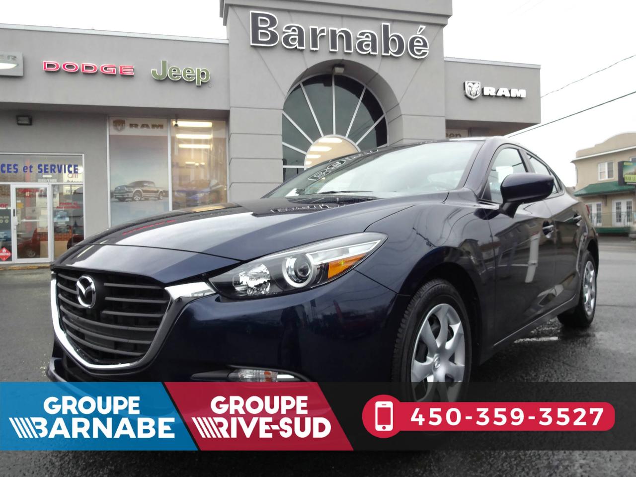 <a href=https://www.barnabe.ca/occasion/Mazda-3-2017.html>https://www.barnabe.ca/occasion/Mazda-3-2017.html</a>

MAZDA3 GX 2017 

~AUTOMATIQUE ~

~ SEULEMENT 6 314 KM ~ 

CAMÉRA DE RECUL 
BLUETOOTH, 
AIR CLIMATISÉ, 
FREIN STATIONNEMENT ÉLECTRIQUE, 
COMMANDE AUDIO AU VOLANT, 
RÉGULATEUR DE VITESSE, 
ÉCRAN TACTILE 7PO, 
BOUTON POUSSOIR, 
PHARES PROJECTEUR 
ET BIEN PLUS !!! 

CETTE SPORTIVE VOUS OFFRE UN ALLURE AUTHENTIQUE, UNE CONDUITE DES PLUS PLAISANTES, UN LOOK AGRESSIF ET MASSIF, EN PLUS DÊTRE TOUT ÉQUIPÉ !! 

A VOIR ABSOLUMENT !! 

~ POUR PRENDRE RENDEZ-VOUS POUR UN ESSAI ROUTIER OU POUR OBTENIR PLUS DE DÉTAILS, VOUS POUVEZ COMMUNIQUER AU : 450-245-3313. 

PRIX ÉTABLI AVEC UN FINANCEMENT À TAUX RÉGULIER! ~1ERE, 2E ET 3E CHANCE AU CRÉDIT!! AUCUN CAS REFUSÉ!! FINANCEMENT ET GARANTIE DISPONIBLE SUR PLACE!! 

NOUS REPRENONS TOUS VOS ÉCHANGES, MOTO - VTT - BATEAU - ROULOTTE - MOTORISÉ!!