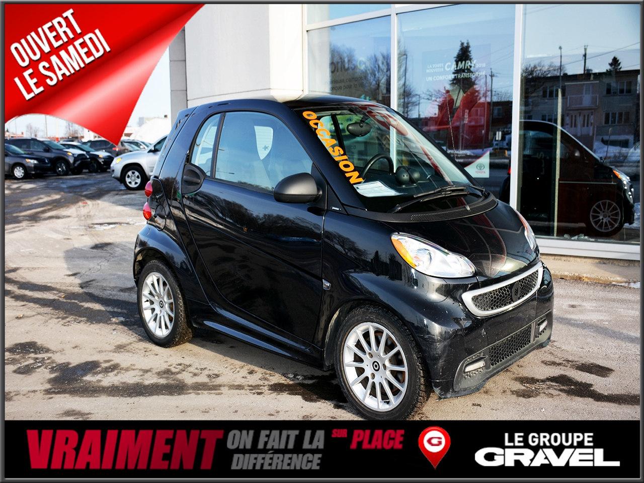 <a href=https://www.graveltoyota.com/occasion/Smart-Fortwo-2013.html>https://www.graveltoyota.com/occasion/Smart-Fortwo-2013.html</a>

Jamais Accidenté ! BAS KM - TOIT PANO - GPS NAVY - SIEGE CHAUFFANT - SUR PNEUS HIVER - NOIR - Condition générale exceptionnelle et l`inspection certifiée de TOYOTA est complétée. 2e ET 3e CHANCE AU CRÉDIT SUR PLACE.   Ouvert le samedi de 10h / 16h. Véhicules doccasion certifiés en plus de 100 points mécanique et esthétique. Un rapport CARPROOF sans frais supplémentaire!  GRAVEL TOYOTA ST-LÉONARD fait vraiment la différence sur place, venez nous mettre au défi.   www.gravelauto.com.  GRAVEL TOYOTA ST-LÉONARD na quun seul but, celui de donner le meilleur service après-vente et les meilleurs prix.   Tous nos véhicules sont inspectés, certifiés en 100 points et chez GRAVEL TOYOTA ST-LÉONARD, on ne lésine pas avec la sécurité. Venez constater par vous-même la qualité de tous nos véhicules d`occasion.  LE GROUPE GRAVEL, DEPUIS 1952 Pour un service sans limite! www.gravelauto.com.  Nous répondons aux demandes dinformations par courriel 7/7 jours.   //////////////////////////////////////////////////////////////////////////////////////////////////////////////////////////////////////////////////////////  Never been accidented! Only one owner ! Great overall condition and certified Toyota inspection completed. 2nd and 3rd chance credit available. Open on Saturdays from 10am to 4pm. Certified used vehicles with 100 point mechanical inspections. Carproof at no extra cost!   GRAVEL TOYOTA ST-LÉONARD has one main goal : to give the best customer service with the best prices. Our dedicated sales team at GRAVEL TOYOTA ST-LÉONARD will make your car shopping experience a dream. Come see us at GRAVEL TOYOTA ST-LÉONARD.  Le Groupe Gravel, in business since 1952....For a service with no limits: www.gravelauto.com.  We will respond to your questions 7/7 days. Vehicles can be delivered anywhere in Quebec