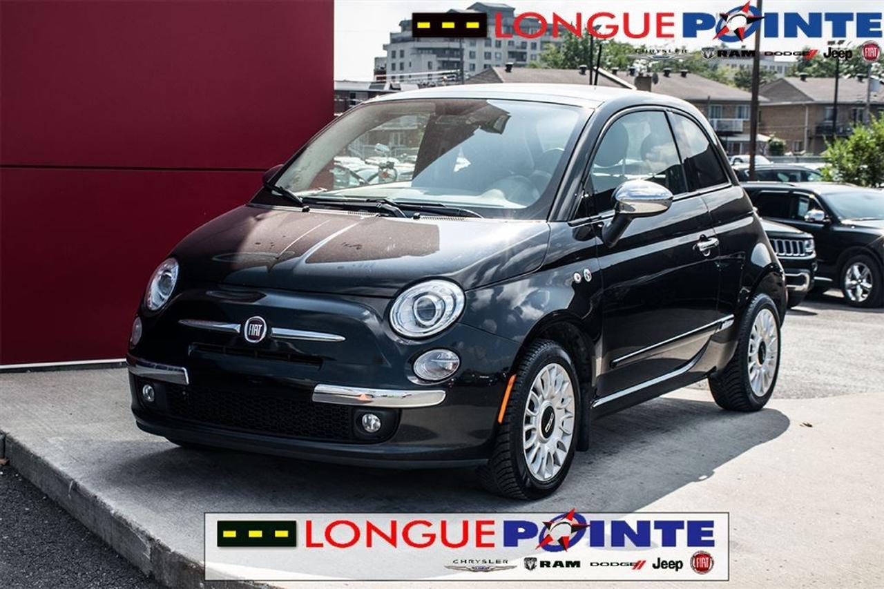 <a href=https://www.autoaubaine.com/Fiat-500-c6920540.html>https://www.autoaubaine.com/Fiat-500-c6920540.html</a>

La Classe de la Fiat 500 Lounge            Très PROPRE ET BIEN EQUIPPÉ avec:        1.4L I-4 Cyl    Automatique    FWD    Air climatisé     Garniture des sièges en cuir    Sièges avant chauffants    Volant gainé de cuir    Mags 15    Témoin du système indicateur de pression des pneus    Phares antibrouillards avant    Rétroviseur à atténuation automatique     Climatisation automatique    Radio AM/FM: SiriusXM Connectivité sans fil pour téléphone: BLUE&ME    Deux sacs gonflables latéraux avant     Sac gonflable au pavillon     Protège-genoux gonflable    Deux sacs gonflables frontaux    Contrôle électronique de la stabilité    Témoin du système indicateur de pression des pneus              RIGOUREUSE INSPECTION en 112 points ET doté dun historique CarProof®, pour une plus grande TRANQUILITÉ DESPRIT.        OUVERT LE SAMEDI        *certaines conditions sappliquent        ========================================================    The Fiat 500 Lounge CLASS        VERY CLEAN AND WELL EQUIPPED with:        1.4L I-4 Cyl    AUTOMATIC    FWD    Air conditioning    Leather upholstery    Leather steering wheel    Auto-dimming rearview mirror    Automatic temperature control    Illuminated entry    Wireless phone connectivity: BLUE&ME    MP3 decoder     AM/FM radio: SiriusXM    Knee airbag     Electronic stability    Dual front impact airbags    Dual front side impact airbags    15 MAGS    Front fog lights    Low tire pressure warning            RIGOROUS 112 POINTS INSPECTION AND a CarProof® history, for a greater PEACE OF MIND.        OPEN ON SATURDAY        *certain conditions apply