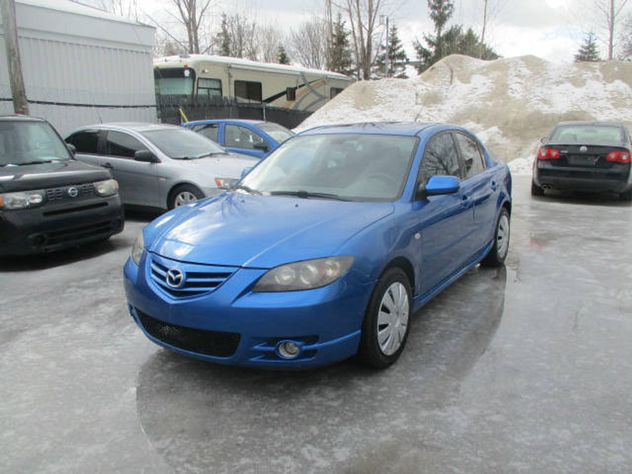 <a href=https://www.autoaubaine.com/Mazda-3-c7019300.html>https://www.autoaubaine.com/Mazda-3-c7019300.html</a>

****** CUIR-TOIT-GT ******
2005 Mazda 3 GT,4 Cyl,2.3 Litres,Manuelle,179 000 KM.
Air Climatise,Groupe Electrique,Radio CD,
Regulateur De Vitesse,Interieur Cuir.Toit Ouvrant.
MEMBRE AMVOQ.
OUVERT DU LUNDI AU SAMEDI.
GARANTIE PROLONGÉ DISPONIBLE.
VISA/MASTERCARD/AMEX/INTÉRAC ACCEPTÉ.
Aucun véhicule provenant de lencan.
5280 Des Laurentides,Laval,H7K2J8.
450 963-8888.
www.autosbb.com