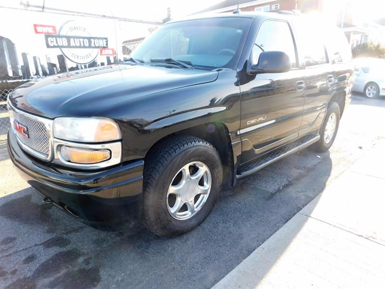 <a href=https://www.autoaubaine.com/GMC-Yukon-c6979796.html>https://www.autoaubaine.com/GMC-Yukon-c6979796.html</a>

VISA/MASTERCARD ACCEPTÉ  GMC YUKON DENALI 2003 7 PASSAGERS 8 CYL 6.0 LITRES AUTOMATIQUE 243170 KM TRACTION INTÉGRALE TOUT ÉQUIPÉ INTÉRIEUR CUIR TOIT OUVRANT MARCHE PIEDS GROUPE ÉLECTRIQUES CRUISE CONTROL AIR CLIMATISÉ VOLANT CUIR LECTEUR CD AUDIO AU VOLANT 450-442-2886 **CLUBAUTOZONE.COM**    Chez CLUB AUTO- ZONE NOUS ACCEPTONS LES ÉCHANGES    On LIQUIDE les échanges des concessionnaires pas DE VOITURES INCONNUES des encans. On paie moins chers, on vend moins chers.     ***NOUVEAUX VÉHICULES À BAS PRIX TOUS LES JOURS***. Honnêteté, simplicité, transparence.    NOTRE CENTRE DE LIQUIDATION EST À SEULEMENT 15 MINUTES DE MONTRÉAL, ACCESSIBLE PAR LAUTOROUTE 30 PAR LA ROUTE 132 ET LA 116  NOUS SOMMES PRÈS DES PONTS JACQUES CARTIER, CHAMPLAIN, VICTORIA, TUNNEL LOUIS HIPPOLYTE LAFONTAINE    NHÉSITEZ PAS À NOUS CONTACTER, CAR NOUS SOMMES DISPONIBLES À RÉPONDRE À VOS DEMANDES : CLUB AUTO ZONE.COM VENEZ VOIR NOTRE INVENTAIRE SUR PLACE AU 1310, BOUL TASCHEREAU LONGUEUIL J4P 3M4 450-442-2886    AU PLAISIR DE VOUS VOIR**CLUBAUTOZONE.COM**
