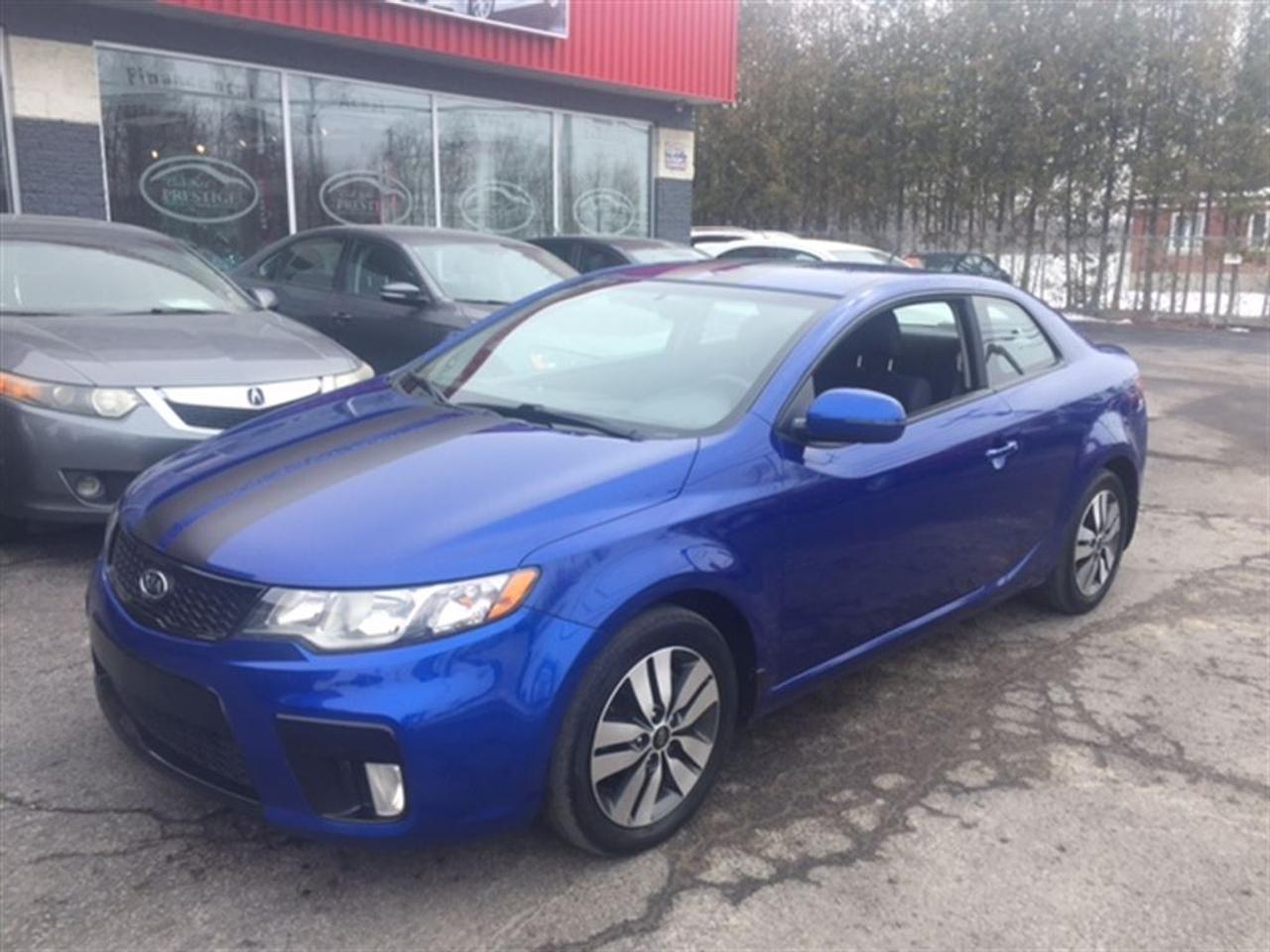 <a href=https://www.clubautoprestige.com/occasion/Kia-Forte_Koup-2013.html>https://www.clubautoprestige.com/occasion/Kia-Forte_Koup-2013.html</a>

LE MEILLEUR PRIX GARANTIE! PRÊT À BATTRE LE PRIX DE LA COMPÉTITION! LIQUIDATION JUSQUA $6500 EN RABAIS OU REMISES *** INSPECTION INCLUSE *** BALANCE DE GARANTIE MANUFACTURIER OU 1an/15,000km MOTOPROPULSEUR GRATUITE*** 

1e, 2e, 3e, 4e & 5e  CHANCES AU CRÉDIT 100% APPROUVÉ! AYEZ LA LIBERTÉ DESPRIT & REBATIR VOTRE CRÉDIT AVEC UN PRÊT OUVERT! REMPLISSEZ UNE DEMANDE DE CRÉDIT SECURISÉ ENLIGNE! https://www.clubautoprestige.com/demande-de-financement.html *Pour 34.21$ +  taxes par semaine, ce véhicule est finançable sur une terme de 60 mois et calculé à un taux dintérêt annuel de 4.99% avec un versement de 0$ de comptant, les frais de crédit totalisent 1022.60$, lobligation totale serait de 8894.60$, taxes en sus *Certaines conditions sappliquent. Sujet à lapprobation de crédit. Détails en magasin. 

*Les taux dintérêt, les termes, les calculs, les frais de crédit, et lobligation totale peuvent varier selon votre dossier de crédit. Obtenez un financement personnalisée chez Club Auto Prestige SANS FRAIS CACHÉES, NI FRAIS DOUVERTURE DE DOSSIER, 100% transparents le tout en vous aidant à rebâtir votre crédit et ce GRATUITEMENT! 

PLUS DE 200 VÉHICULES EN INVENTAIRE, TOUS LES MARQUES & BUDGETS, EN STOCK OU EN COMMANDE SPÉCIAL à seulement 10min de Blainville, Lachenaie, Mascouche, Terrebonne, Laval, 20min de Montréal, Longueil, Repentigny, St-Jérome, St-Sauveur et les Laurentians!  Ça vaut le détour! 

OUVERT 7 JOURS!  AVEC PLUS DE 200 VÉHICULES & DES PRIX IMBATTABLES, LE CHOIX EST SIMPLE WWW.CLUBAUTOPRESTIGE.COM 801 Arthur-Sauvé, St-Eustache (QC) J7R 4K3 (450) 472-1112
