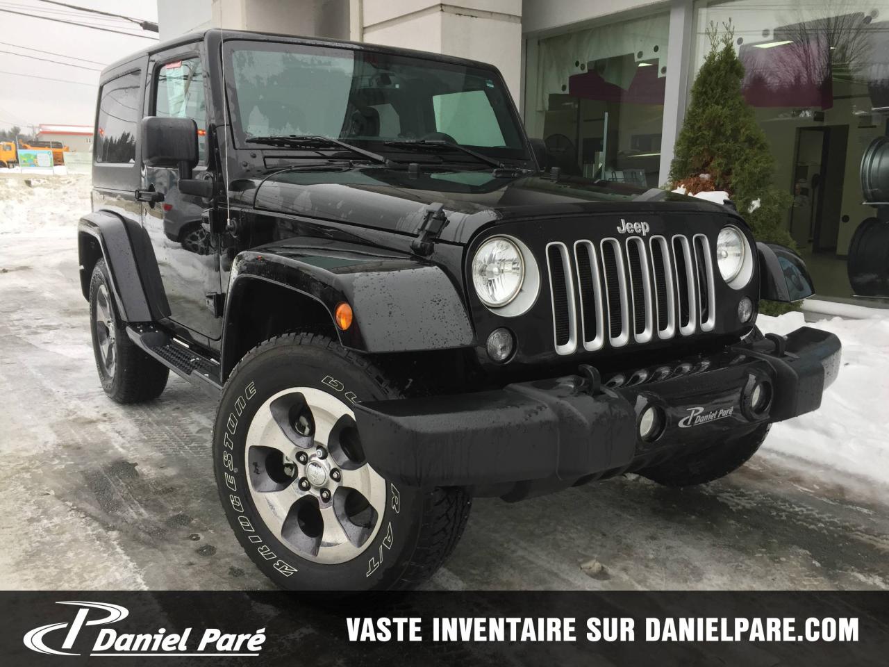 Used 2016 Jeep Wrangler SAHARA JAMAIS ACCIDENTÉ 2 TOITS for sale in St-Malachie, QC