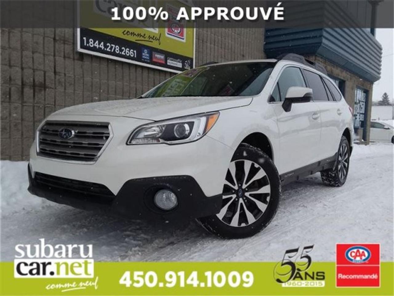 <a href=https://www.autoaubaine.com/Subaru-Outback-c6994617.html>https://www.autoaubaine.com/Subaru-Outback-c6994617.html</a>

SYSTEME EYESIGHT, CAMERA DE RECUL, NAVIGATION, BLUETOOTH, INTERIEUR CUIR, SIEGES ELECTRIQUES, REGULATEUR DE VITESSE, JAMAIS ACCIDENTE... A VOIR!!!*SubaruCAR.net est un concessionnaire et centre de service indépendant. Nous ne sommes PAS un centre de service ou un concessionnaire Subaru autorisé et nous ne sommes dAUCUNE façon affiliés avec le groupe de Société Subaru. Le paiement proposé est pour une durée de 84 mois, au taux de 6,99%, avec un versement comptant initial de $0 ou valeur déchange équivalente nécessaire. Les frais de crédit total sont de 8714,34$, avec une obligation totale de 41576,47$. Les taxes sont incluses (sujet à lapprobation de votre crédit, certaines conditions sappliquent).Nous sommes ouverts: du lundi au jeudi de 8h à 21h; le vendredi et samedi de 9h à 17h. Demandez-nous de lhistorique du rapport Carproof. SubaruCAR.net est un concessionnaire automobile spécialisé dans la vente et lentretien de Subaru doccasion. Tous nos frais dinspection et de reconditionnement des véhicules sont inclus dans notre prix. Aucun frais caché. Nos algorithmes vous permettent davoir le meilleur rapport qualité-prix. Plus de 100 véhicules en inventaire. La plupart de nos véhicules sont certifiés et prêts pour la livraison. Nous livrons partout au pays. Venez voir le véhicule sur notre site internet pour plus de détail: https://subarucar.net. Demandez-nous une évaluation de votre échange nous sommes à la recherche de véhicule pour notre inventaire. Téléphonez pour un financement facile, sans tracas, 1re, 2e et 3e chance au crédit. Aucun cas refusé, financement maison, taux avantageux, livraison rapide. Nous avons plusieurs programmes de garantis pour sajuster à vos besoins. We can serve you in English if you want. Léquipement peut varier, voire en concession. Faites affaire avec une entreprise familiale de deuxième génération qui existe depuis 1960. Un Subaru, ça sachète chez un spécialiste. Nous sommes garage recommandé par CAA Québec depuis 1994. Nous sommes situés à 30 minutes de Montréal sur la rive sud. Contactez-nous au SubaruCAR.net, 300 boul. Richelieu, route 112, Richelieu, Vente@SubaruCAR.net, SMS MMS texto 514.703.7822, Téléphone 1.450.914.1009.