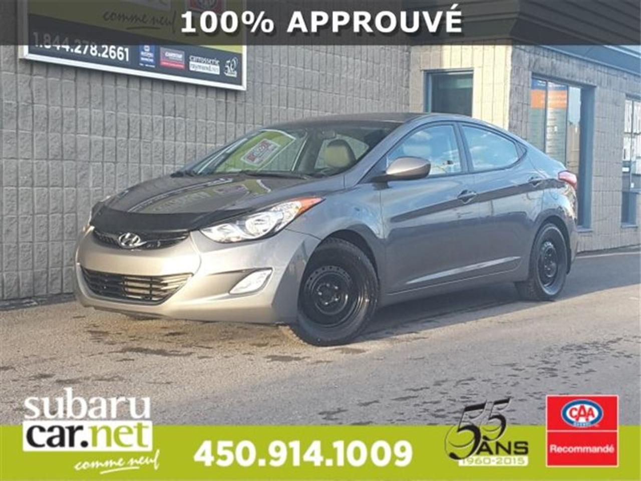 <a href=https://www.autoaubaine.com/Hyundai-Elantra-c7005953.html>https://www.autoaubaine.com/Hyundai-Elantra-c7005953.html</a>

**SUR RENDEZ-VOUS SEULEMENT** BLUETOOTH, RÉGULATEUR DE VITESSE, TOIT OUVRANT, CLIMATISATION, VITRE ÉLECTRIQUE, À VOIR!!*SubaruCAR.net est un concessionnaire et centre de service indépendant. Nous ne sommes PAS un centre de service ou un concessionnaire Subaru autorisé et nous ne sommes dAUCUNE façon affiliés avec le groupe de Société Subaru. Le paiement proposé est pour une durée de 72 mois, au taux de 6,99%, avec un versement comptant initial de $0 ou valeur déchange équivalente nécessaire. Les frais de crédit total sont de 2415,15$, avec une obligation totale de 13150,34$. Les taxes sont incluses (sujet à lapprobation de votre crédit, certaines conditions sappliquent).Nous sommes ouverts: du lundi au jeudi de 8h à 21h; le vendredi et samedi de 9h à 17h. Demandez-nous de lhistorique du rapport Carproof. SubaruCAR.net est un concessionnaire automobile spécialisé dans la vente et lentretien de Subaru doccasion. Tous nos frais dinspection et de reconditionnement des véhicules sont inclus dans notre prix. Aucun frais caché. Nos algorithmes vous permettent davoir le meilleur rapport qualité-prix. Plus de 100 véhicules en inventaire. La plupart de nos véhicules sont certifiés et prêts pour la livraison. Nous livrons partout au pays. Venez voir le véhicule sur notre site internet pour plus de détail: https://subarucar.net. Demandez-nous une évaluation de votre échange nous sommes à la recherche de véhicule pour notre inventaire. Téléphonez pour un financement facile, sans tracas, 1re, 2e et 3e chance au crédit. Aucun cas refusé, financement maison, taux avantageux, livraison rapide. Nous avons plusieurs programmes de garantis pour sajuster à vos besoins. We can serve you in English if you want. Léquipement peut varier, voire en concession. Faites affaire avec une entreprise familiale de deuxième génération qui existe depuis 1960. Un Subaru, ça sachète chez un spécialiste. Nous sommes garage recommandé par CAA Québec depuis 1994. Nous sommes situés à 30 minutes de Montréal sur la rive sud. Contactez-nous au SubaruCAR.net, 300 boul. Richelieu, route 112, Richelieu, Vente@SubaruCAR.net, SMS MMS texto 514.703.7822, Téléphone 1.450.914.1009.