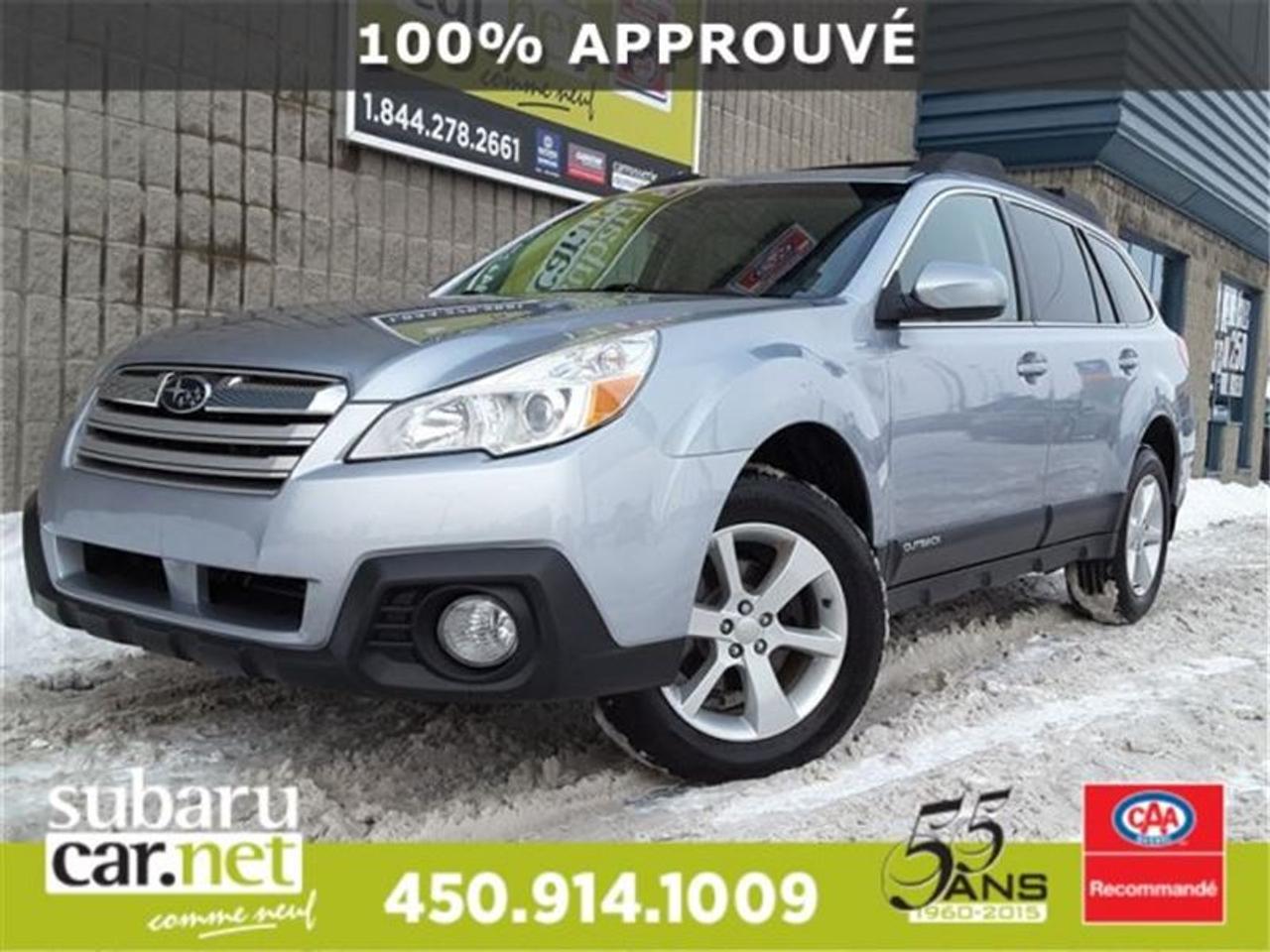 <a href=https://www.autoaubaine.com/Subaru-Outback-c6960591.html>https://www.autoaubaine.com/Subaru-Outback-c6960591.html</a>

BLUETOOTH, TOIT OUVRANT, VITRES TEINTEES, FREINS ARRIERES NEUFS SIEGES CHAUFFANTS, SIEGE ELECTRIQUE, JANTES EN ALUMINIUM, A VOIR!!!*SubaruCAR.net est un concessionnaire et centre de service indépendant. Nous ne sommes PAS un centre de service ou un concessionnaire Subaru autorisé et nous ne sommes dAUCUNE façon affiliés avec le groupe de Société Subaru. Le paiement proposé est pour une durée de 72 mois, au taux de 6,99%, avec un versement comptant initial de $0 ou valeur déchange équivalente nécessaire. Les frais de crédit total sont de 4625,45$, avec une obligation totale de 25185,25$. Les taxes sont incluses (sujet à lapprobation de votre crédit, certaines conditions sappliquent).Nous sommes ouverts: du lundi au jeudi de 8h à 21h; le vendredi et samedi de 9h à 17h. Demandez-nous de lhistorique du rapport Carproof. SubaruCAR.net est un concessionnaire automobile spécialisé dans la vente et lentretien de Subaru doccasion. Tous nos frais dinspection et de reconditionnement des véhicules sont inclus dans notre prix. Aucun frais caché. Nos algorithmes vous permettent davoir le meilleur rapport qualité-prix. Plus de 100 véhicules en inventaire. La plupart de nos véhicules sont certifiés et prêts pour la livraison. Nous livrons partout au pays. Venez voir le véhicule sur notre site internet pour plus de détail: https://subarucar.net. Demandez-nous une évaluation de votre échange nous sommes à la recherche de véhicule pour notre inventaire. Téléphonez pour un financement facile, sans tracas, 1re, 2e et 3e chance au crédit. Aucun cas refusé, financement maison, taux avantageux, livraison rapide. Nous avons plusieurs programmes de garantis pour sajuster à vos besoins. We can serve you in English if you want. Léquipement peut varier, voire en concession. Faites affaire avec une entreprise familiale de deuxième génération qui existe depuis 1960. Un Subaru, ça sachète chez un spécialiste. Nous sommes garage recommandé par CAA Québec depuis 1994. Nous sommes situés à 30 minutes de Montréal sur la rive sud. Contactez-nous au SubaruCAR.net, 300 boul. Richelieu, route 112, Richelieu, Vente@SubaruCAR.net, SMS MMS texto 514.703.7822, Téléphone 1.450.914.1009.