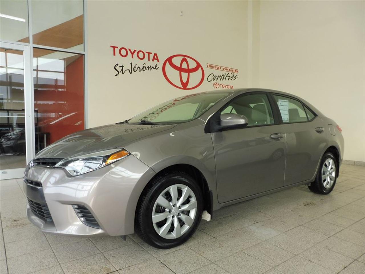 <a href=https://www.toyotastjerome.ca/occasion/Toyota-Corolla-2015.html>https://www.toyotastjerome.ca/occasion/Toyota-Corolla-2015.html</a>

* LE * CAMÉRA DE RECUL * BLUETOOTH * GR. ÉLEC. * SIÈGES CHAUFFANTS * JAMAIS ACCIDENTÉ * UN SEUL PROPRIÉTAIRE * EXCELLENTE CONDITION *    ***MEILLEUR PRIX POUR VOTRE VÉHICULE DÉCHANGE ***    *** INSPECTION 127 POINTS EFFECTUÉ PAR NOS TECHNICIENS CERTIFIÉS TOYOTA ***     *** PLUS DE 70 VÉHICULES DOCCASION EN INVENTAIRE, SORTIE 39 DE LAUTOROUTE 15 ***