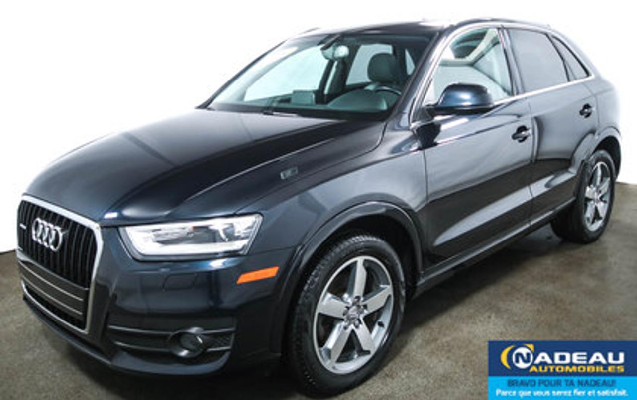 <a href=https://www.autoaubaine.com/Audi-Q3-c7018416.html>https://www.autoaubaine.com/Audi-Q3-c7018416.html</a>

UN SEUL PROPRIÉTAIRE, 2 CLÉS, AWD, TOIT OUVRANT PANORAMIQUE, SIÈGES ÉLECTRIQUES ET CHAUFFANTS, INTÉRIEUR DE CUIR, HAYON ÉLECTRIQUE, BLUETOOTH, VERROUILLAGE SANS CLÉ, PHARES AUTOMATIQUES, JANTES EN ALUMINIUM, CLIMATISATION, GROUPE ÉLECTRIQUE. GARANTIE COMPLETE DE AUDI JUSQUAU 27 OCTOBRE 2018 OU 80000KM. AUDI Q3 2.0T PROGRESSIV 2015 À VENDRE À SAINT-JEAN-SUR-RICHELIEU.      NADEAU AUTOMOBILES a une solide réputation et tout le personnel est orienté vers la satisfaction à la clientèle. Financement rapide et facile pour 2ième et 3ième chance au crédit. Notre téléphone pour un représentant 1-855-248-3268 ou notre service web personnalisé et par cellulaire 7 jours/7 438-800-4410. Visitez www.nadeauautomobiles.com