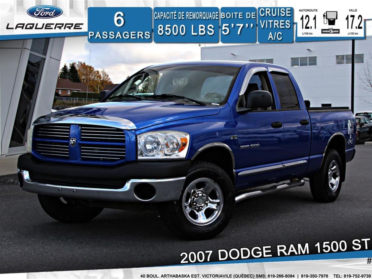 Used 2007 Dodge Ram 1500 St 4x4 6 Places A/c for sale in Victoriaville, QC