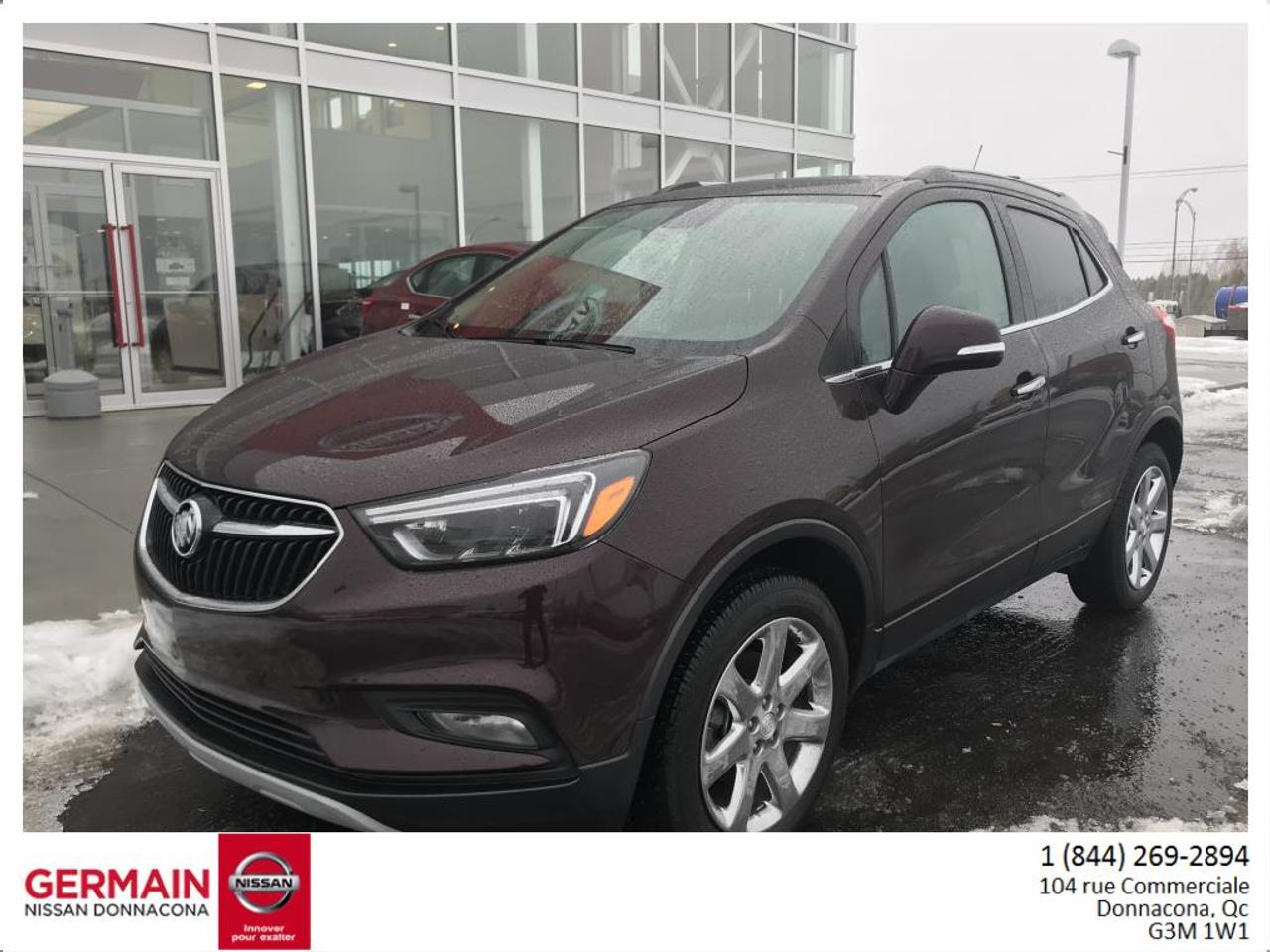 <a href=https://www.germainnissan.ca/occasion/Buick-Encore-2017.html>https://www.germainnissan.ca/occasion/Buick-Encore-2017.html</a>

.VÉHICULE NEUF VALANT PLUS DE 37700$ ECONOMISEZ PRÈS DE 10 000$

Vehicule garantie jusquau 29 mai 2021 ou 80 000 + garantie sur le groupe propulseur jusquau 29 mai 2023 OU 110 000km

MEILLEUR PRIX DE LA RÉGION: NOUS BATTRONS LA COMPÉTITION. FINANCEMENT APPROUVÉ À 100% 1ère, 2e et 3e CHANCE AU CRÉDIT. MEILLEUR PRIX SUR VOTRE VÉHICULE DÉCHANGE ***VISITEZ WWW.GERMAINNISSAN.CA POUR VOIR LES PROMOTIONS EN VIGUEUR*** CHEZ GERMAIN NISSAN, VOUS TROUVEREZ UN INVENTAIRE COMPLET DE MODÈLES NISSAN NEUFS ET DOCCASION DE TOUTES MARQUES (HONDA, MAZDA, TOYOTA, HYUNDAI, ACURA, BMW, ACURA, CHEVROLET, MERCEDES, KIA, VOLKSWAGEN) À DES PRIX QUI DÉFIENT NOS CONCURRENTS. MIEUX ENCORE, NOTRE ÉQUIPE DE PASSIONNÉS DE GERMAIN NISSAN VEUT VOUS AIDER À TROUVER LE MODÈLE  QUI COMBLERA TOUS VOS BESOINS TOUT EN RESPECTANT VOTRE BUDGET
Germain Nissan, concessionnaire automobile neuf et usagé dans Portneuf, à seulement 20 minutes de Québec et 45 minutes de Trois-Rivières. Voisin du Prix du Gros Donnacona Chrysler Fiat et du Canadian Tire! Nous sommes ouvert le samedi de 9h à 15h.