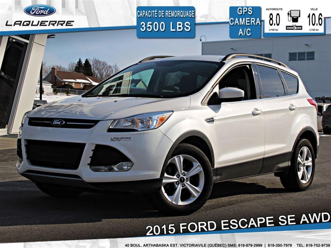Used 2015 Ford Escape SE AWD GPS CAMÉRA for sale in Victoriaville, QC