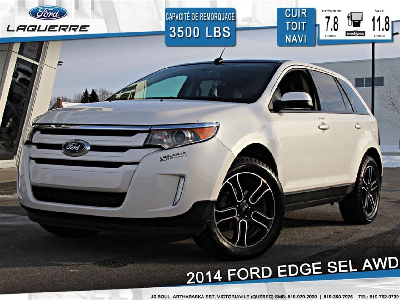 Used 2014 Ford Edge SEL AWD CUIR TOIT for sale in Victoriaville, QC