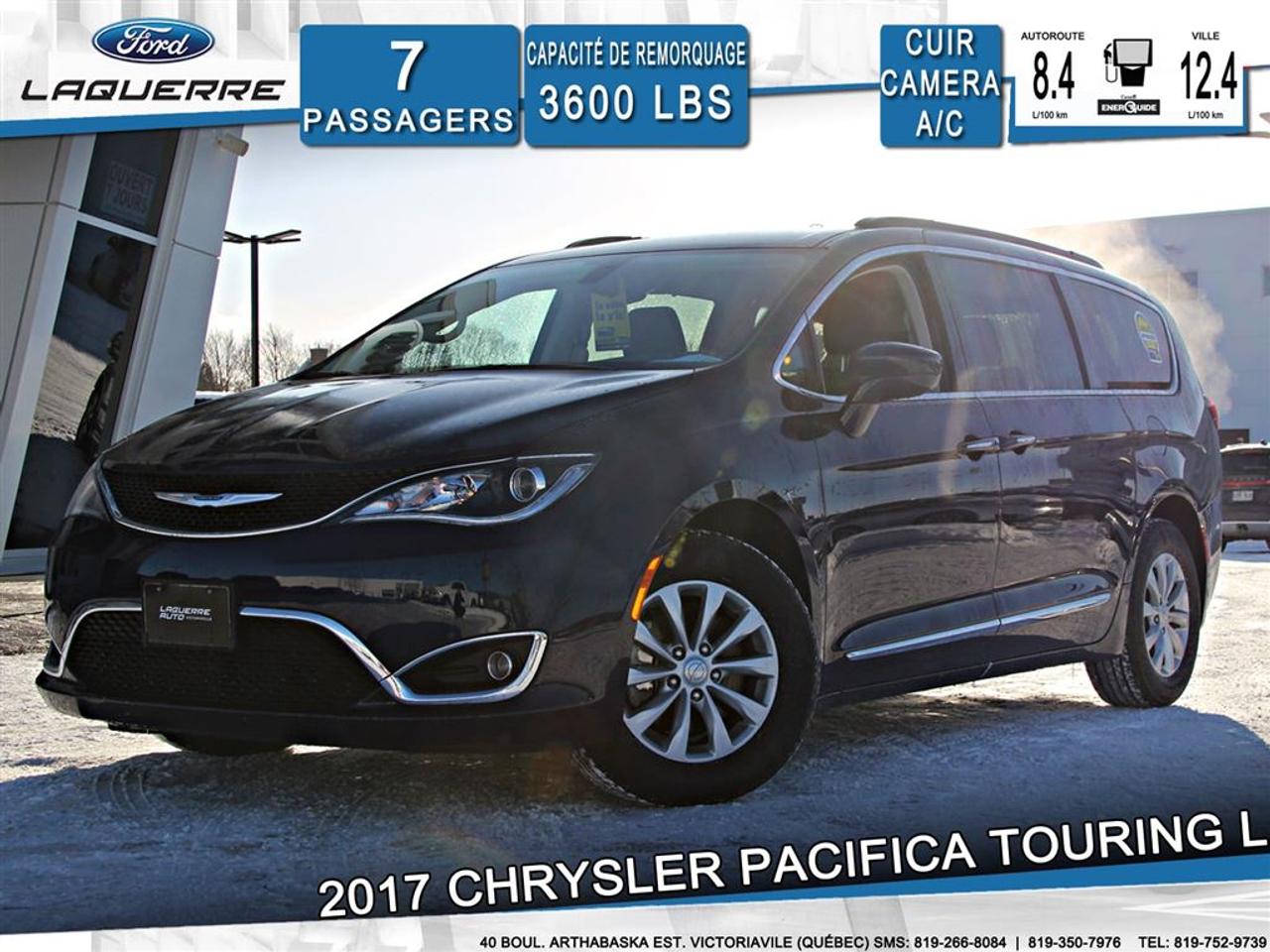 <a href=https://www.laquerreford.com/occasion/Chrysler-Pacifica-2017.html>https://www.laquerreford.com/occasion/Chrysler-Pacifica-2017.html</a>

WOWW !! À QUI LA CHANCE !!  COMME UN NEUF AU PRIX DUN USAGÉ !!    VÉHICULE JAMAIS ACCIDENTÉ !  - PNBV : 2724  - TAILLE DORIGINE DES PNEUS : 235/65 R17  - MOTEUR DE 3.6L PENTASTAR  - CAPACITÉ DE REMORQUAGE : 3 600 LBS    - VITRES ÉLECTRIQUES  - MIROIRS ÉLECTRIQUES / CHAUFFANTS  - PHARES AUTOMATIQUES  - COMMANDES AU VOLANT  - COMMANDES VOCALES  - CONNECTIVITÉ BLUETOOTH  - RÉGULATEUR DE VITESSE  - SYSTÈME ANTIPATINAGE  - CAMERA DE RECUL  - CLIMATISATION 3 ZONES  - SIÈGES ÉLECTRIQUES / CHAUFFANTS  - HAYON ÉLECTRIQUE  - PORTES ÉLECTRIQUES COULISSANTES  - VOLANT GAINÉ DE CUIR  - RADIO CD / SATELLITE  - RÉGULATEUR DE TEMPÉRATURE AUTOMATIQUE  - PUSH START BUTTON  - PRISE USB / AUXILIAIRE / 12 VOLTS  - ET BEAUCOUP PLUS ENCORE !! VÉHICULE À VOIR !!    **** LAQUERRE AUTO, LE PLUS GROS INVENTAIRE DE VÉHICULES DOCCASION DES BOIS-FRANCS *** 1ÈRE, 2IÈME ET 3IÈME CHANCE AU CRÉDIT **** TAUX DINTÉRÊT À PARTIR DE 3.99% **** LIVRAISON LE JOUR MÊME **** NOUS LIVRONS PARTOUT AU QUEBEC **** CONTACTEZ NOUS PAR TÉLÉPHONE : 1-866-928-7165 OU PAR TEXTO 1-819-350-7976 / 1-819-266-8084 ****