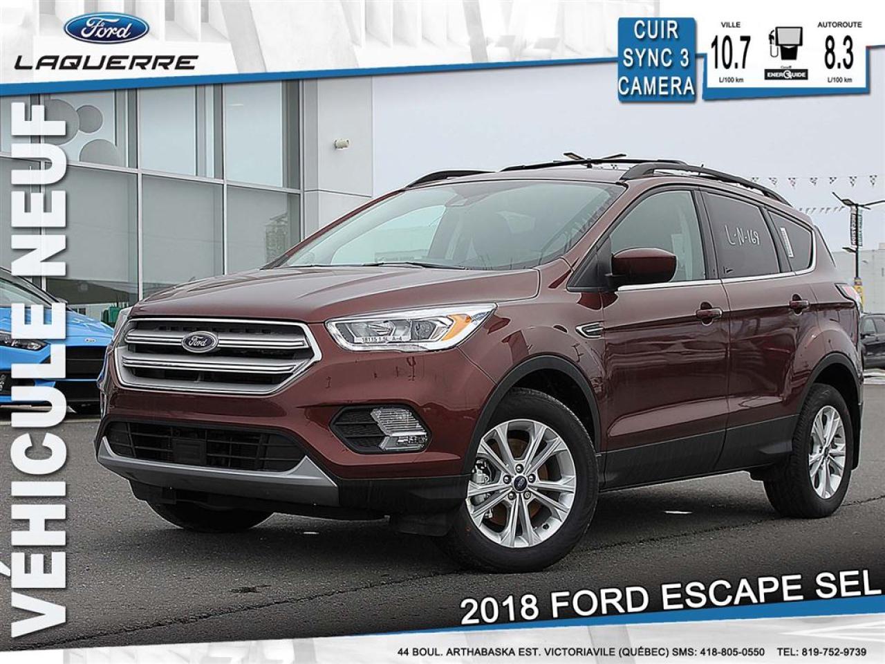 Used 2018 Ford Escape Sel Cuir Lf for sale in Victoriaville, QC