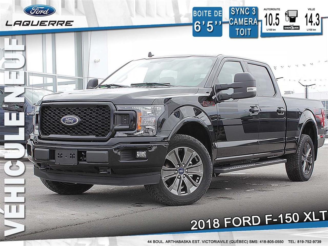<a href=https://www.laquerreford.com/occasion/Ford-F150-2018.html>https://www.laquerreford.com/occasion/Ford-F150-2018.html</a>

***18016 *** CHEZ FORD, NOUS TRAVAILLONS SELON LE PRINCIPE DE CONCEPTION QUE LES MEILLEURS CAMIONS DAUJOURDHUI SONT CEUX CONÇUS POUR RÉPONDRE AUX DÉFIS DE PERFORMANCE, DEFFICACITÉ ET DE FIABILITÉ À LONG TERME. VOILÀ COMMENT NOUS SOMMES DEVENUS LA MARQUE VENDANT LE PLUS DE CAMIONS PENDANT 50 ANNÉES CONSÉCUTIVES    PLUS DE 7,098.00$ DE RABAIS SUR UN VÉHICULE NEUF    SIMPLEMENT LE MOINS CHER AU QUÉBEC, PLUSIEURS EN INVENTAIRE.    PRIX DE DÉTAIL DE 65,189.00$ INCLUANT TOUTES CES OPTIONS.        //******\\    GROUPE DÉQUIPEMENTS 302A 6,450.00    *VERSION XLT    *SYSTEME DE CHARGE BOXLINK    *LUNETTE AR COULISS COMM ELECT    *DEGIVREUR ARRIERE    *SONAR DE RECUL    *DEMARREUR A DISTANCE    *SYNC 3    *SYNC CONNECT    *CONVERTISSEUR 110V/400W    *ECLAIRAGE A DEL DANS PLATEAU        ÉQUIPEMENT EN OPTION/AUTRE    MOTEUR V6 ECOBOOST 3,5L 750.00    PONT AR BLOCAGE ELECTRO 3,55    ENSEMBLE PTAC 7050 LB    TOIT OUVRANT A 2 PANNEAUX 1,750.00    NAVIGATION A COMMANDE VOCALE 800.00    ENSEMBLE DE REMORQUAGE MAX 950.00    COMM FREINS REMORQUE INTEGREE    RETRO TELE MAN/GLACE ELECTR 360.00    ENSEMBLE FX4 HORS ROUTE 750.00    BLINDAGES    PROJECTEURS DEL INTEGRES RETRO 250.00    ENSEMBLE EDITION SPECIALE XLT 2,400.00    275/55R-20 FN TOUT TERRAIN    20PO PEINTE FINI TERNI FONCÉ    MARCHEPIED DE HAYON 400.00    RESERVOIR CARBURANT 136L/36G    ENSEMBLE SPORT XLT 500.00    NOIR    DOUBLURE PASSAGE DE ROUE 180.00    DOUBLE PLATEAU PULVERISEE *ACC 550.00    //******\\        TRANSPORT ET PREPARATION INCLUS, TAXE EN SUS.