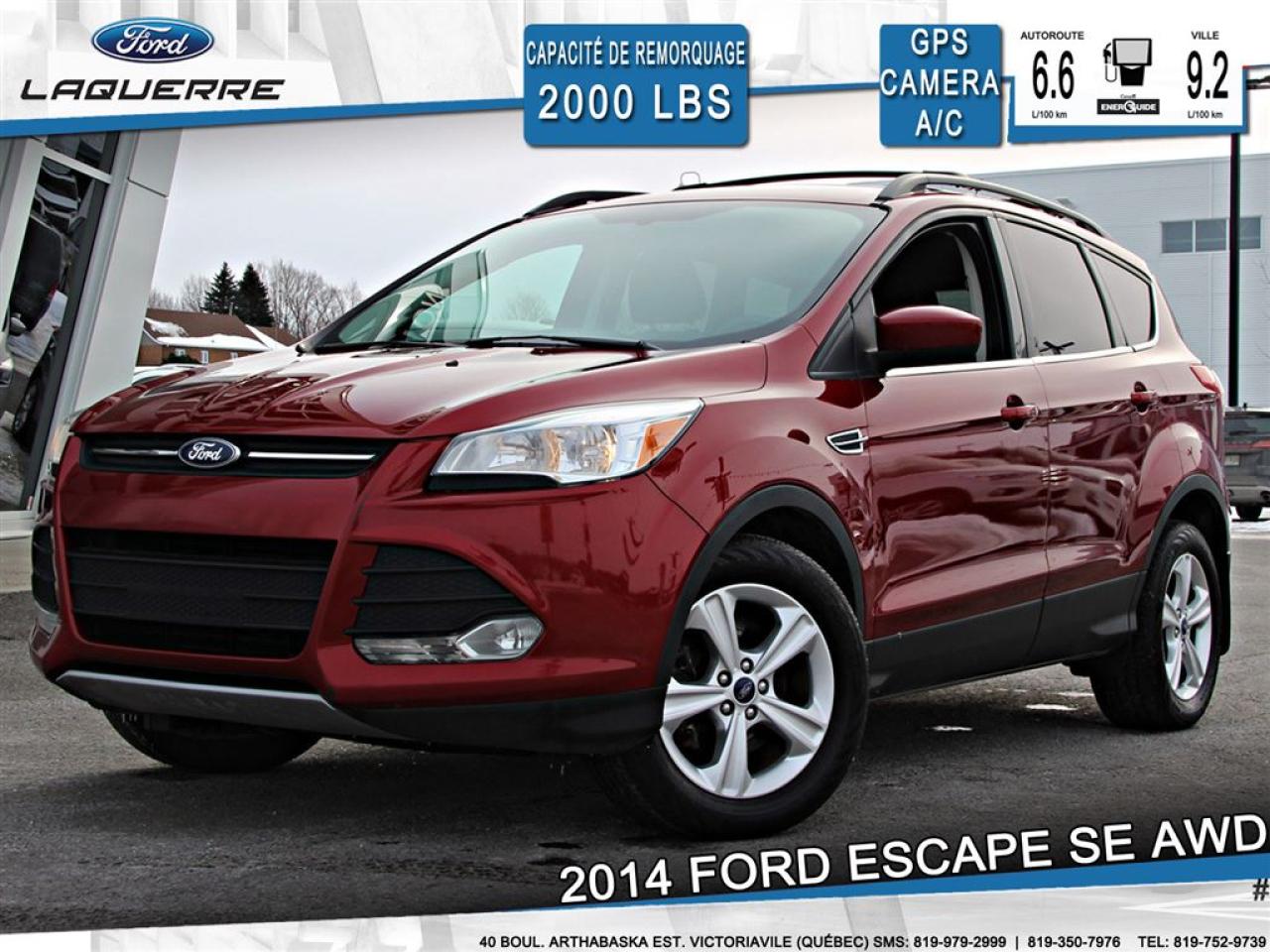Used 2014 Ford Escape SE AWD GPS CAMÉRA for sale in Victoriaville, QC