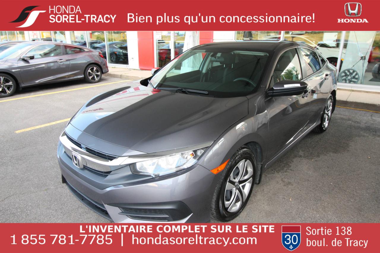 Used 2016 Honda Civic LX + 1 PROPRIO + CAMÉRA + SIÈGES CHAUFFA for sale in Sorel-Tracy, QC