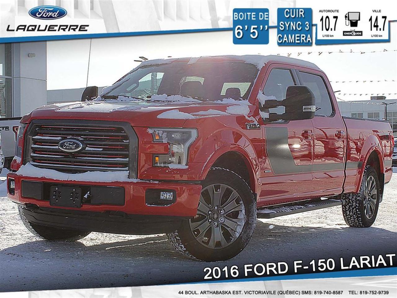 Used 2016 Ford F-150 Lariat, 502a, Crew for sale in Victoriaville, QC