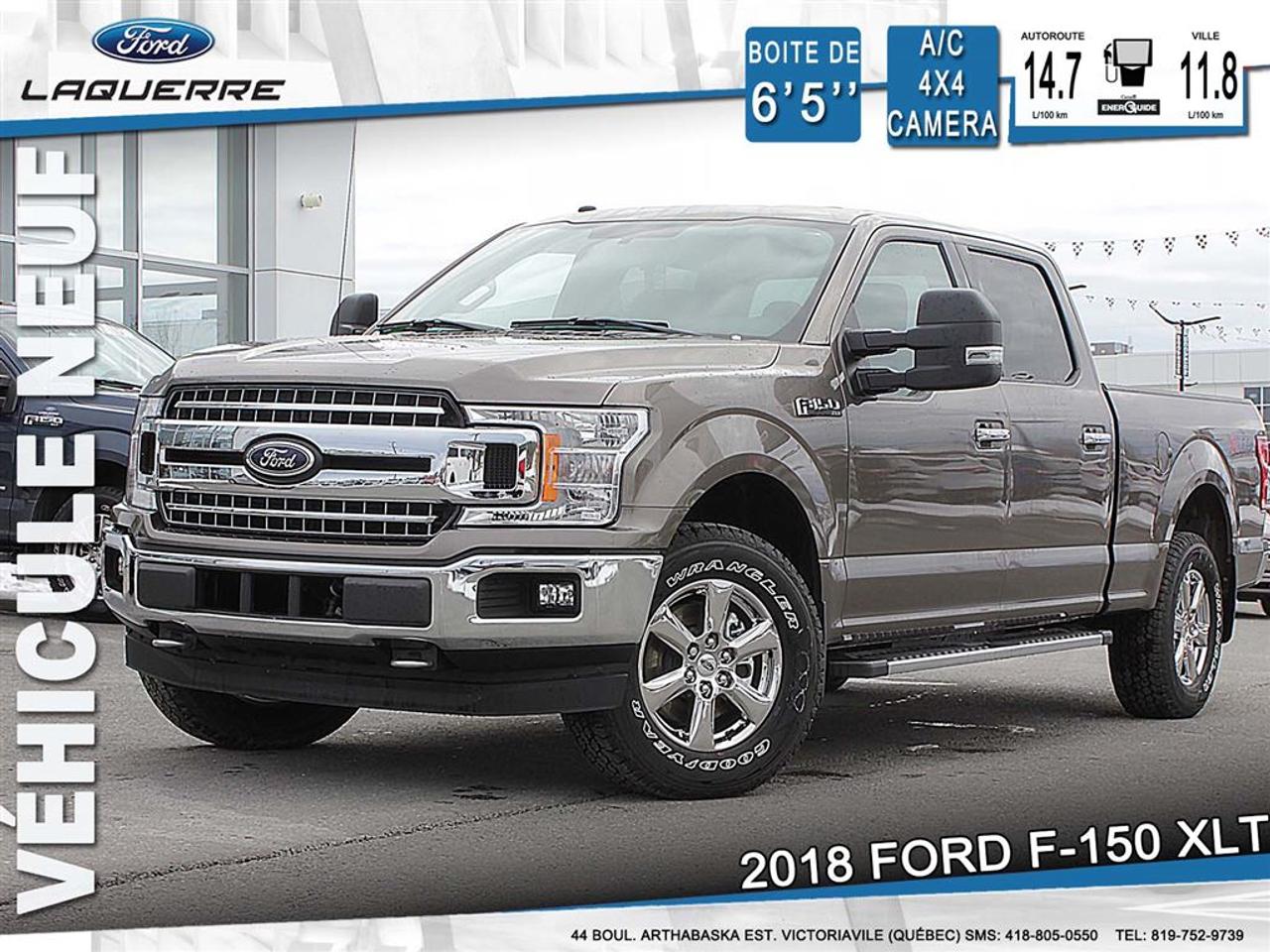 <a href=https://www.laquerreford.com/occasion/Ford-F150-2018.html>https://www.laquerreford.com/occasion/Ford-F150-2018.html</a>

***# 18039 *** CHEZ FORD, NOUS TRAVAILLONS SELON LE PRINCIPE DE CONCEPTION QUE LES MEILLEURS CAMIONS DAUJOURDHUI SONT CEUX CONÇUS POUR RÉPONDRE AUX DÉFIS DE PERFORMANCE, DEFFICACITÉ ET DE FIABILITÉ À LONG TERME. VOILÀ COMMENT NOUS SOMMES DEVENUS LA MARQUE VENDANT LE PLUS DE CAMIONS PENDANT 50 ANNÉES CONSÉCUTIVES  PLUS DE 5,487.00$ DE RABAIS SUR UN VÉHICULE NEUF  SIMPLEMENT LE MOINS CHER AU QUÉBEC, PLUSIEURS EN INVENTAIRE.  PRIX DE DÉTAIL DE 53,034.00$ INCLUANT TOUTES CES OPTIONS.    GROUPE DEQUIPEMENTS 300A  *VERSION XLT    EQUIPEMENT EN OPTION/AUTRE  MOTEUR V8 5,0 L   LT275/65R18 LCB TOUT TERRAIN 350.00   PONT AR BLOCAGE ELECTRO 3,55 400.00  ENSEMBLE PTAC 7050 LB  ENS PERFORMANCE PNEUS LT  ASSISTANCE REMORQUE AR PRO   ENSEMBLE DE REMORQUAGE 925.00  RETRO TELE MAN/GLACE ELECTR 360.00  PROJECTEURS DEL INTEGRES RETRO 250.00  MARCHEPIED DE HAYON 400.00  RESERVOIR CARBURANT 136L / 36G  ENSEMBLE XTR 1,250.00  MARCHESPIED CHROME DE 6PO  JTES 18PO SIMILICHROME PVD      TRANSPORT ET PREPARATION INCLUS, TAXE EN SUS.