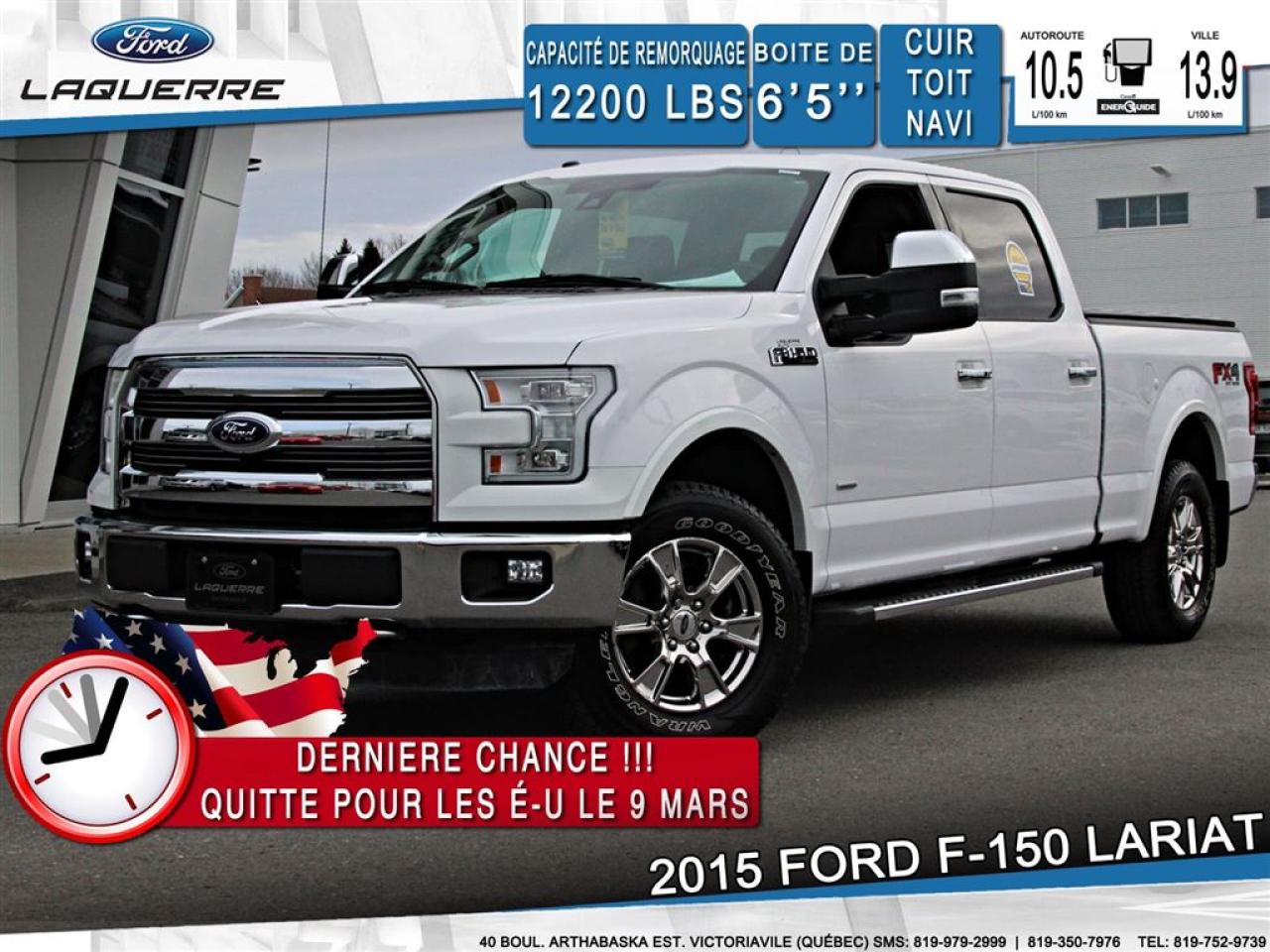 Used 2015 Ford F-150 Lariat for sale in Victoriaville, QC