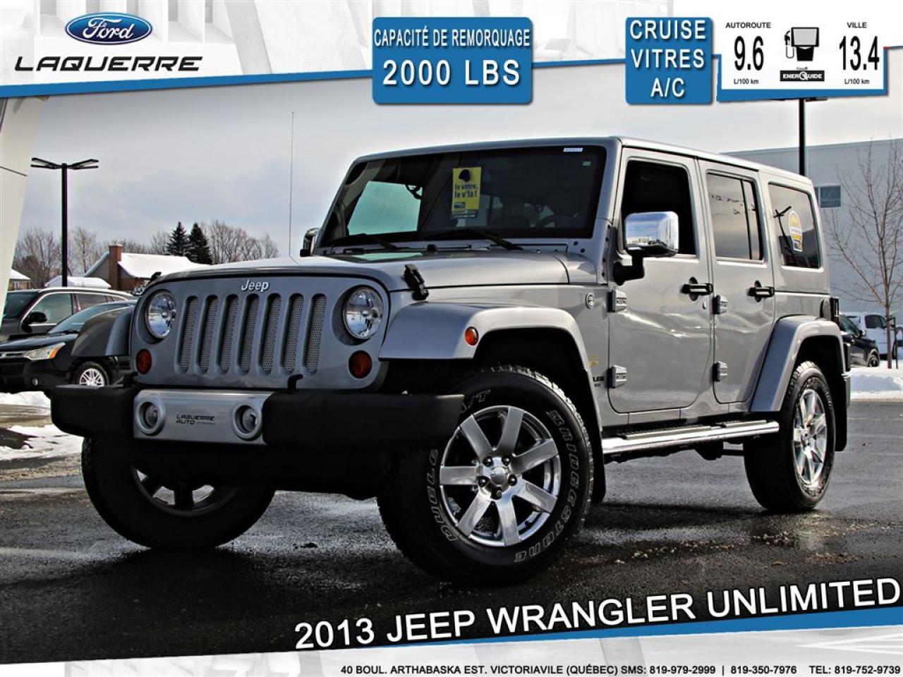 Used 2013 Jeep Wrangler Sahara 4x4 2 Toits for sale in Victoriaville, QC