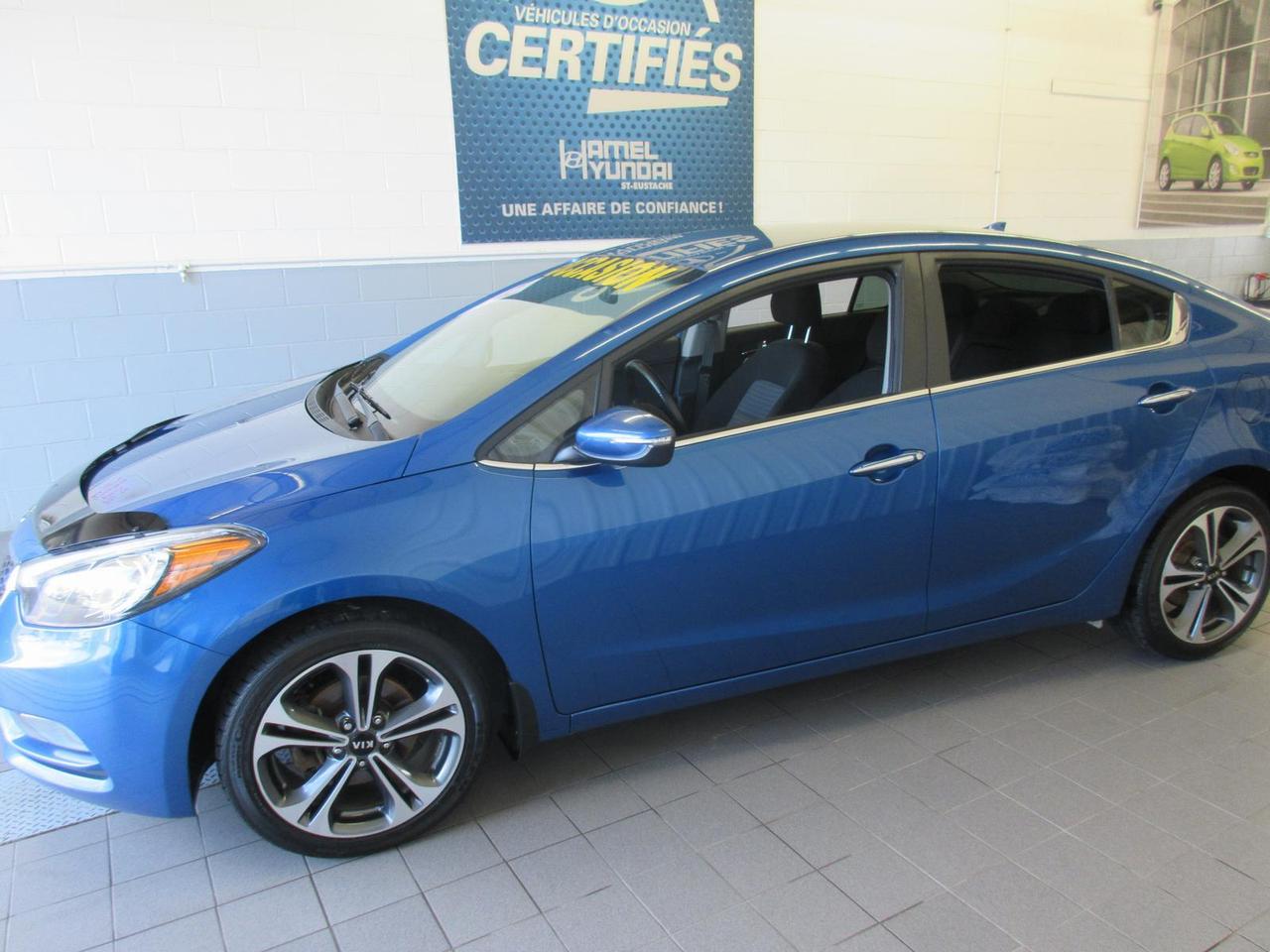<a href=https://www.hamelhyundai.com/occasion/Kia-Forte-2014.html>https://www.hamelhyundai.com/occasion/Kia-Forte-2014.html</a>

Le concessionnaire Hyundai à St-Eustache (près de Laval et St-Jérôme) vous accueille dans une salle de montre exclusivement dédiée à la présentation des véhicules doccasion. Nos véhicules doccasion sont soigneusement sélectionnés pour sassurer de répondre à vos besoins. Nos véhicules doccasion sont des véhicules doccasion certifiés Hyundai. Cette certification rigoureuse est accompagnée dune garantie et dun privilège déchange de 30 jours ou 2000 km. Nous avons de toutes marques et de tous les modèles dans notre inventaire, berline, hatchback, V.U.S., tout terrain, à hayon, camion, sedan, S.U.V., AWD, 4x4. 
*Tous nos véhicules sont inspectés en 120 points et les réparations nécessaires ont été effectuées. 
*Financement à partir de 2.99%
*Garantie disponibles pour véhicules certifiés PROMESSE H jusquà 200 000 km
*Assistance routière disponible