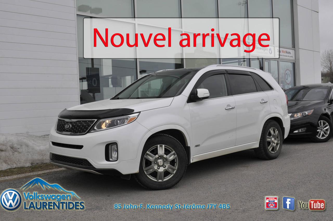<a href=https://www.vwlaurentides.com/occasion/Kia-Sorento-2015.html>https://www.vwlaurentides.com/occasion/Kia-Sorento-2015.html</a>

**RAPPORT CARPROOF DISPONIBLE**OUVERT LE SAMEDI**FINANCEMENT AVANTAGEUX DISPONIBLE**

2015 Kia Sorento SX

3.3L V6
AUTOMATIQUE
TRACTION INTÉGRALE
TOIT PANORAMIQUE
SYSTEME DE NAVIGATION
DÉTECTEUR DANGLES MORTS
RÉGULATUER DE VITESSE
CAMERA DE RECUL
ENSEMBLE SONAR INFINITY
ÉCRAN TACTILE
PRISE AUX/SD/USB
VITRES ELECTRIQUES
VITRES TEINTÉES
MIROIRS ELECTRIQUES
SIEGES CHAUFFANTS
SIÈGES ÉLECTRIQUES
VOLANT MULTI-FONCTIONS GAINÉ DE CUIR
BLUETOOTH
ACTES SANS CLÉS
DÉMARRAGE A BOUTON POUSSOIR
PHARES ANTI-BROUILLARD
PHARES AU XENON
ATTACHE REMORQUE
JANTES EN ALLIAGE 

Volkswagen Laurentides est votre CHOIX #1 de la région des Laurentides! Membre du prestigieux Club Élite Wolfsburg 2014, nous sommes les spécialistes pour tous véhicules doccasions. SERVICE IMBATTABLE! Meilleur financement disponible sur le marché. Rapport dhistorique CARPROOF® disponible. Tous véhicules doccasions certifiés sont inspectés et passés à la loupe par nos techniciens spécialisés pour vous. Faillite, difficulté de crédit Nous avons la solution! 1ère 2e 3e chance au crédit! Venez faire un tour, nous sommes situés à St-Jérôme à 10 minutes au nord de Blainville/Ste-Thérèse/Boisbriand/Rosemère, à 15 minutes de st-eustache, 15 minutes au nord de Laval, à 30 minutes de Montréal. Au plaisir de vous voir!