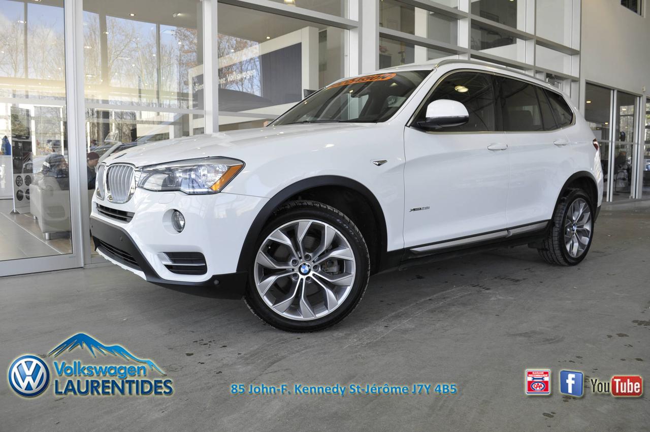 <a href=https://www.vwlaurentides.com/occasion/BMW-X3-2016.html>https://www.vwlaurentides.com/occasion/BMW-X3-2016.html</a>

**CARPROOF DISPONIBLE **OUVERT LE SAMEDI**FINANCEMENT AVANTAGEUX DISPONIBLE**

2016 BMW X3 

AUTOMATIQUE
PHARES BI-XENONS ADAPTATIFS
TOIT PANORAMIQUE
ENTRÉE SANS CLÉS
DEMARRAGE A BOUTON POUSSOIR
VITRES ELECTRIQUES
SIEGES CHAUFFANTS
SIEGES EN CUIR NOIR
CAMERA DE RECUL
CLIMATISATION BI-ZONE
JANTES EN ALLIAGE
ET ENCORE PLUS!

Volkswagen Laurentides est votre CHOIX #1 de la région des Laurentides! Membre du prestigieux Club Élite Wolfsburg 2014, nous sommes les spécialistes pour tous véhicules doccasions. SERVICE IMBATTABLE! Meilleur financement disponible sur le marché. Rapport dhistorique CARPROOF® disponible. Tous véhicules doccasions certifiés sont inspectés et passés à la loupe par nos techniciens spécialisés pour vous. Faillite, difficulté de crédit Nous avons la solution! 1ère 2e 3e chance au crédit! Venez faire un tour, nous sommes situés à St-Jérôme à 10 minutes au nord de Blainville/Ste-Thérèse/Boisbriand/Rosemère, à 15 minutes de st-eustache, 15 minutes au nord de Laval, à 30 minutes de Montréal. Au plaisir de vous voir!