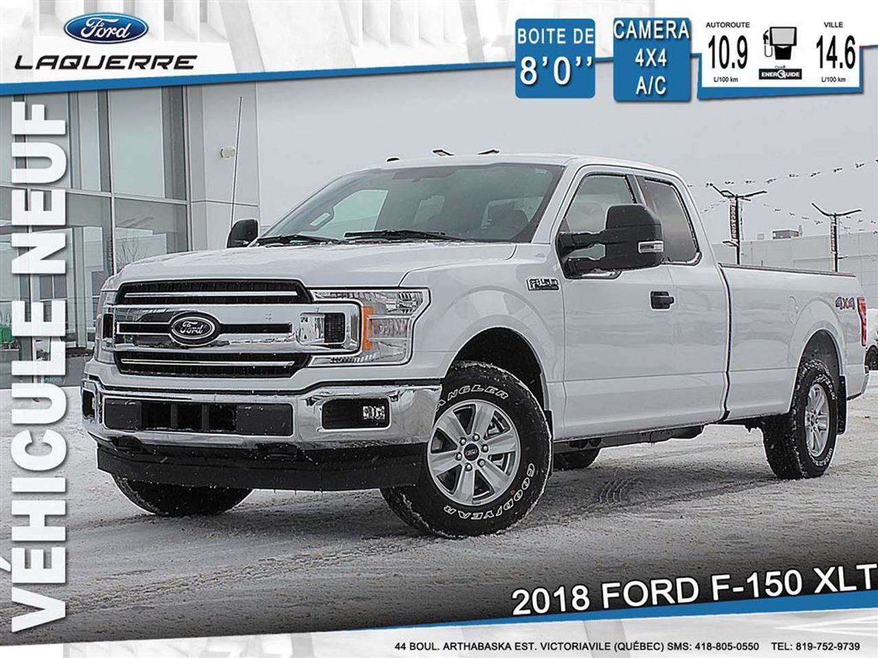<a href=https://www.laquerreford.com/occasion/Ford-F150-2018.html>https://www.laquerreford.com/occasion/Ford-F150-2018.html</a>

***# 18042 *** CHEZ FORD, NOUS TRAVAILLONS SELON LE PRINCIPE DE CONCEPTION QUE LES MEILLEURS CAMIONS DAUJOURDHUI SONT CEUX CONÇUS POUR RÉPONDRE AUX DÉFIS DE PERFORMANCE, DEFFICACITÉ ET DE FIABILITÉ À LONG TERME. VOILÀ COMMENT NOUS SOMMES DEVENUS LA MARQUE VENDANT LE PLUS DE CAMIONS PENDANT 50 ANNÉES CONSÉCUTIVES    PLUS DE 5,360.00$ DE RABAIS SUR UN VÉHICULE NEUF  SIMPLEMENT LE MOINS CHER AU QUÉBEC, PLUSIEURS EN INVENTAIRE.  PRIX DE DÉTAIL DE 49,784.00$ INCLUANT TOUTES CES OPTIONS.      GROUPE DEQUIPEMENTS 300A  *VERSION XLT    EQUIPEMENT EN OPTION/AUTRE  JTES 17PO EN ALU PEINT ARGENT  MOTEUR V8 5,0 L   265/70R17 LCB T/S T/T   PONT AR BLOCAGE ELECTRO 3,55 400.00  ENSEMBLE PTAC 7000 LB  ASSISTANCE REMORQUE AR PRO   ENSEMBLE DE REMORQUAGE 925.00  RETRO TELE MAN/GLACE ELECTR 360.00  PROJECTEURS DEL INTEGRES RETRO 250.00  MARCHEPIED DE HAYON 400.00  RESERVOIR CARBURANT 136L / 36G    TRANSPORT ET PREPARATION INCLUS, TAXE EN SUS.