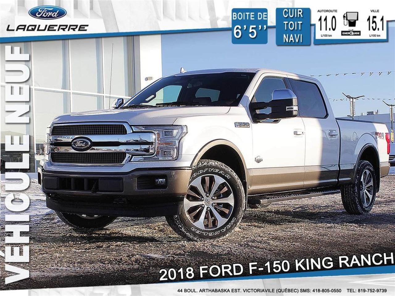 Used 2018 Ford F-150 King Ranch Cuir Toit for sale in Victoriaville, QC